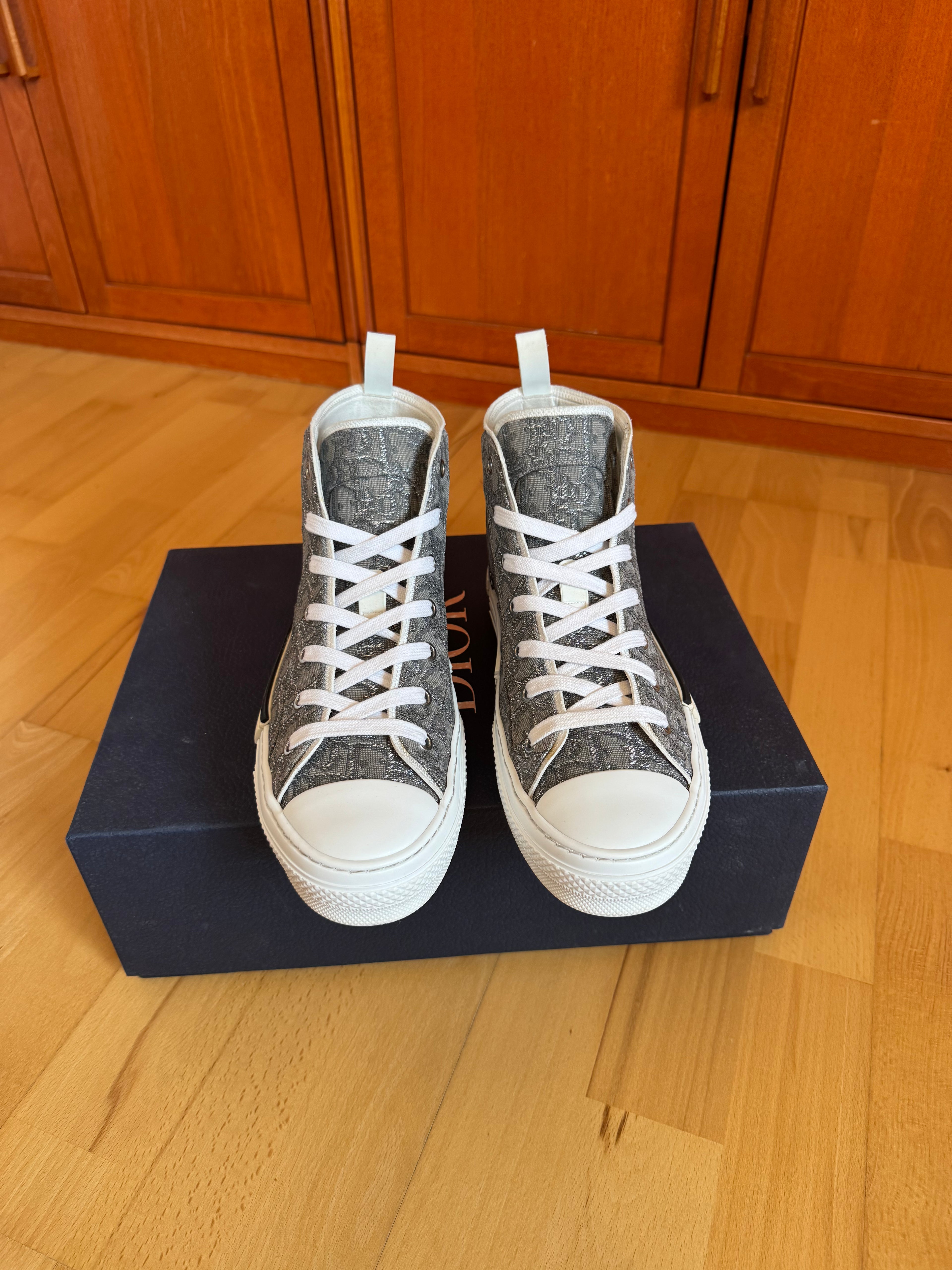 Dior B23 High Grey White Oblique Canvas