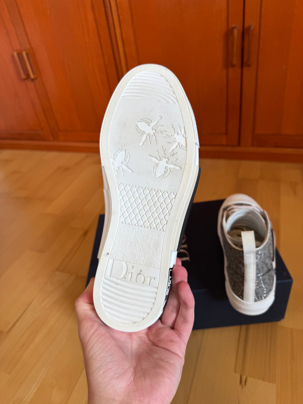 Dior B23 High Grey White Oblique Canvas