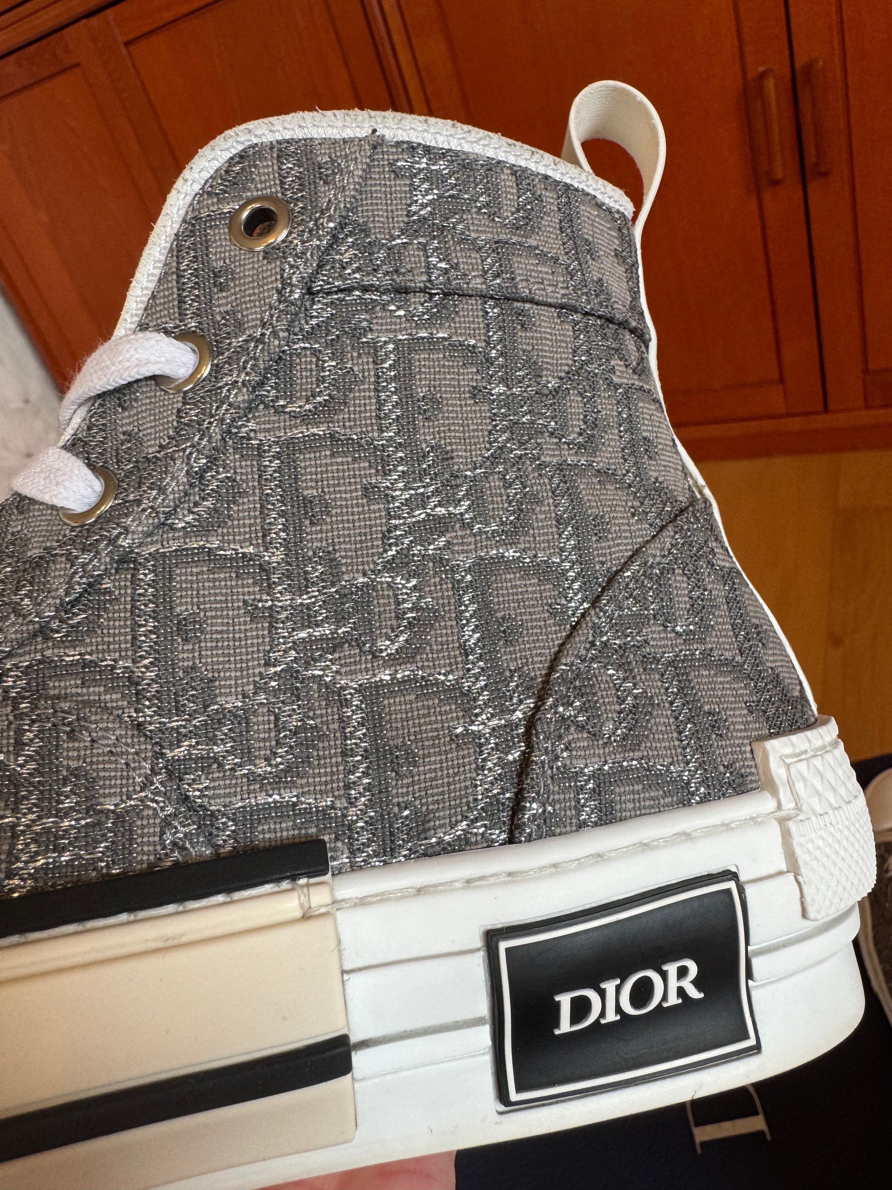 Dior B23 High Grey White Oblique Canvas