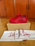 Christian Louboutin Louis Junior Spikes Red CL Pattern