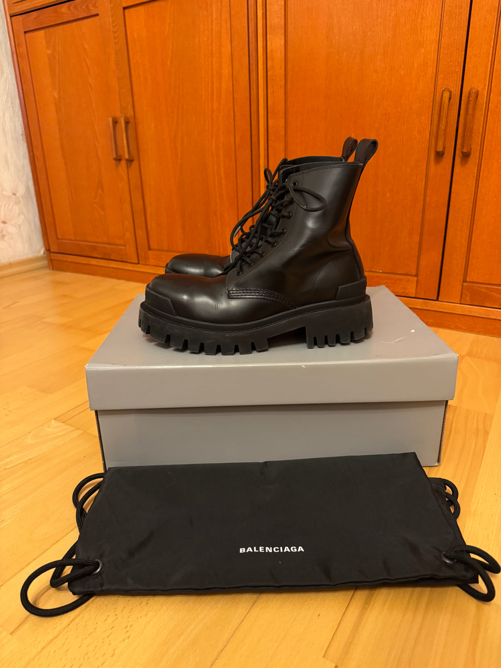 Balenciaga Strike Boots Triple Black