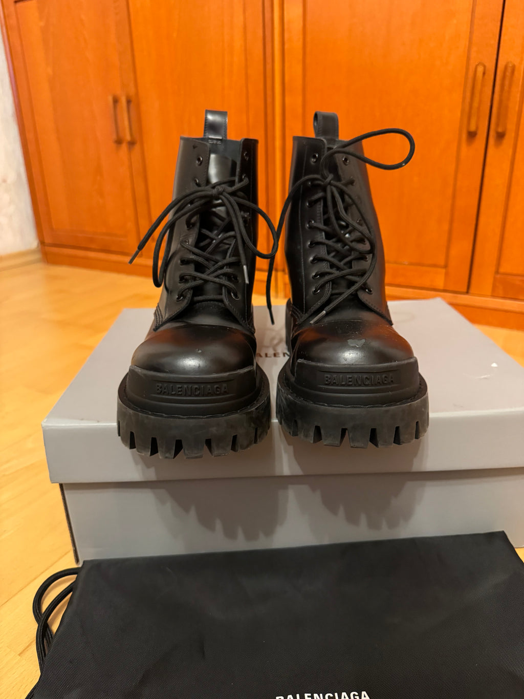 Balenciaga Strike Boots Triple Black