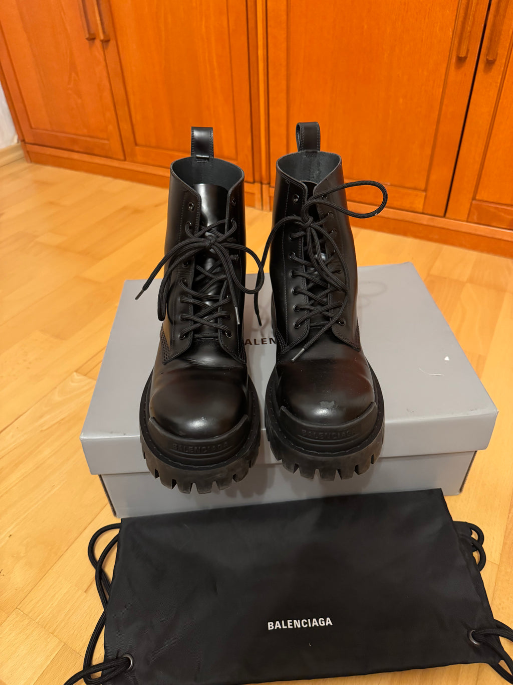 Balenciaga Strike Boots Triple Black