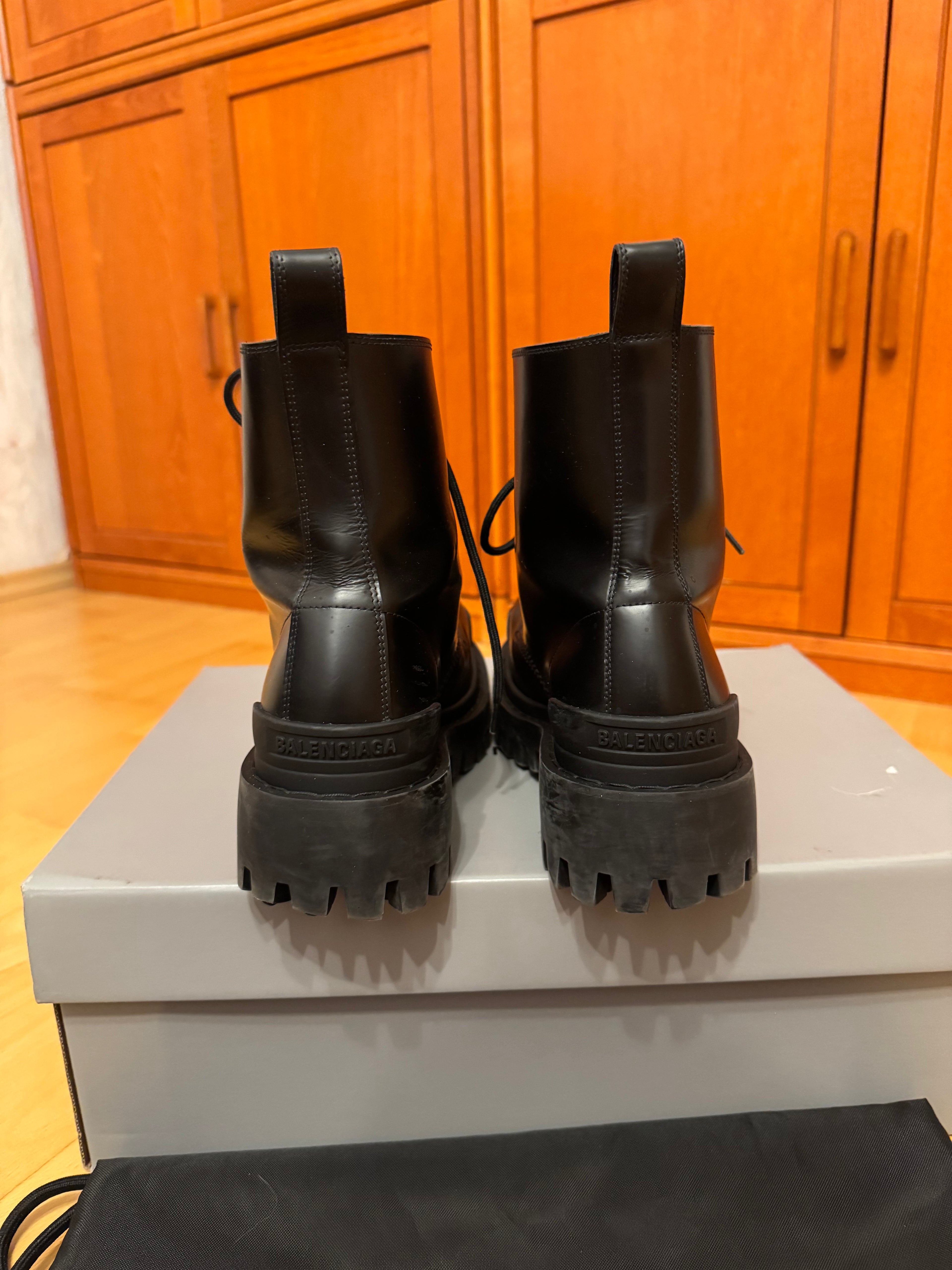 Balenciaga Strike Boots Triple Black