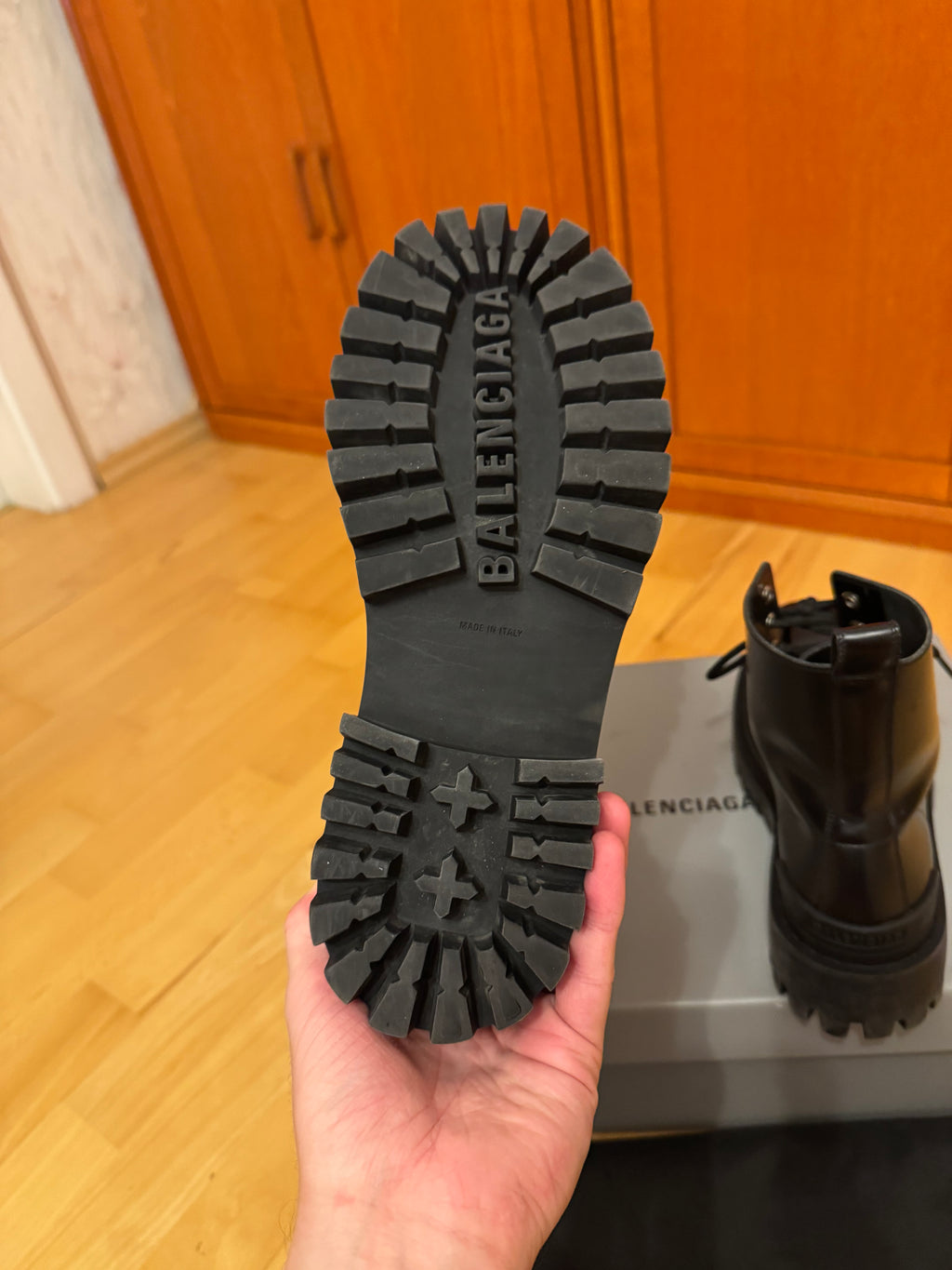 Balenciaga Strike Boots Triple Black