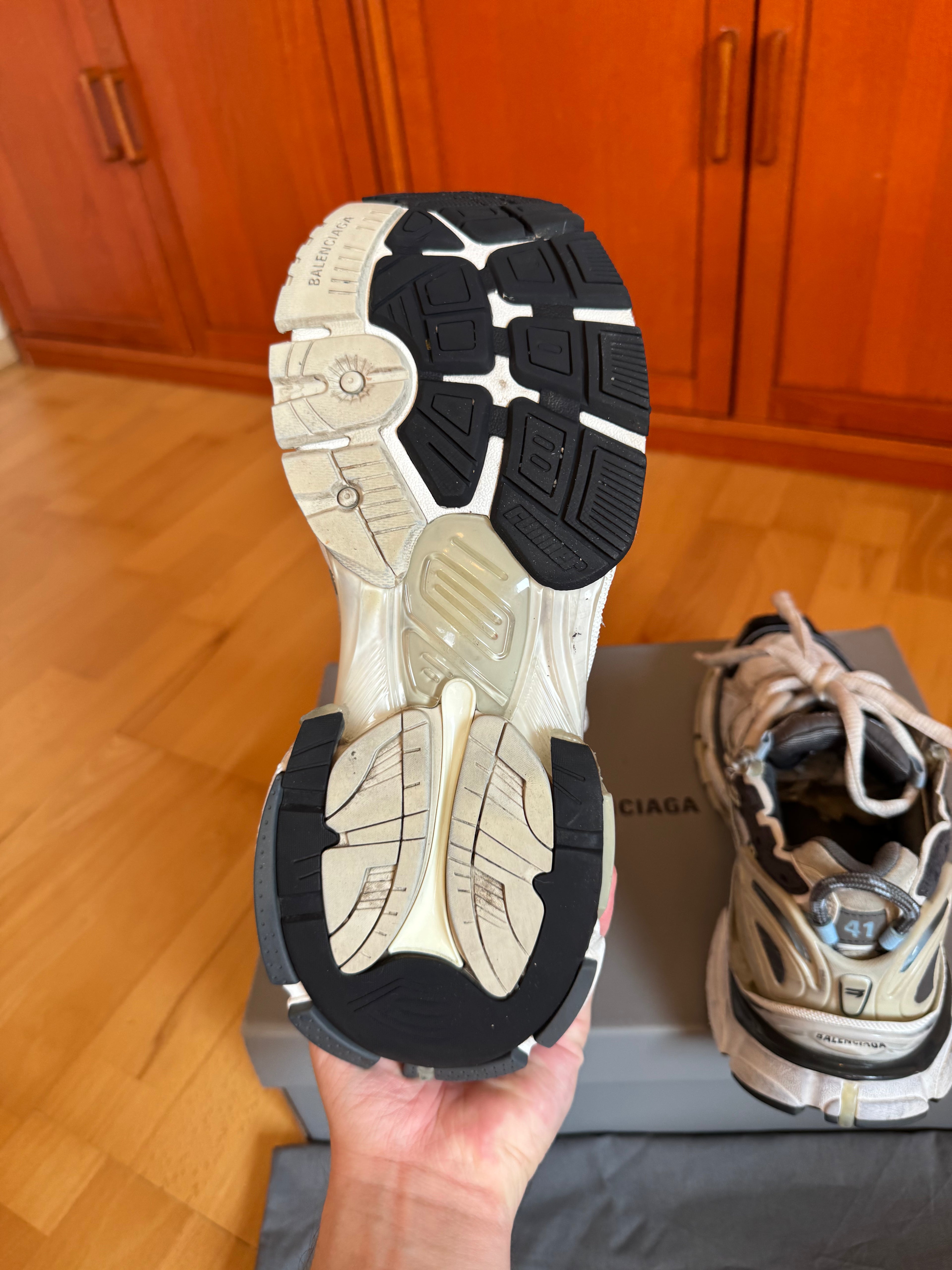 Balenciaga Runner Gray Blue White Nylon Suede