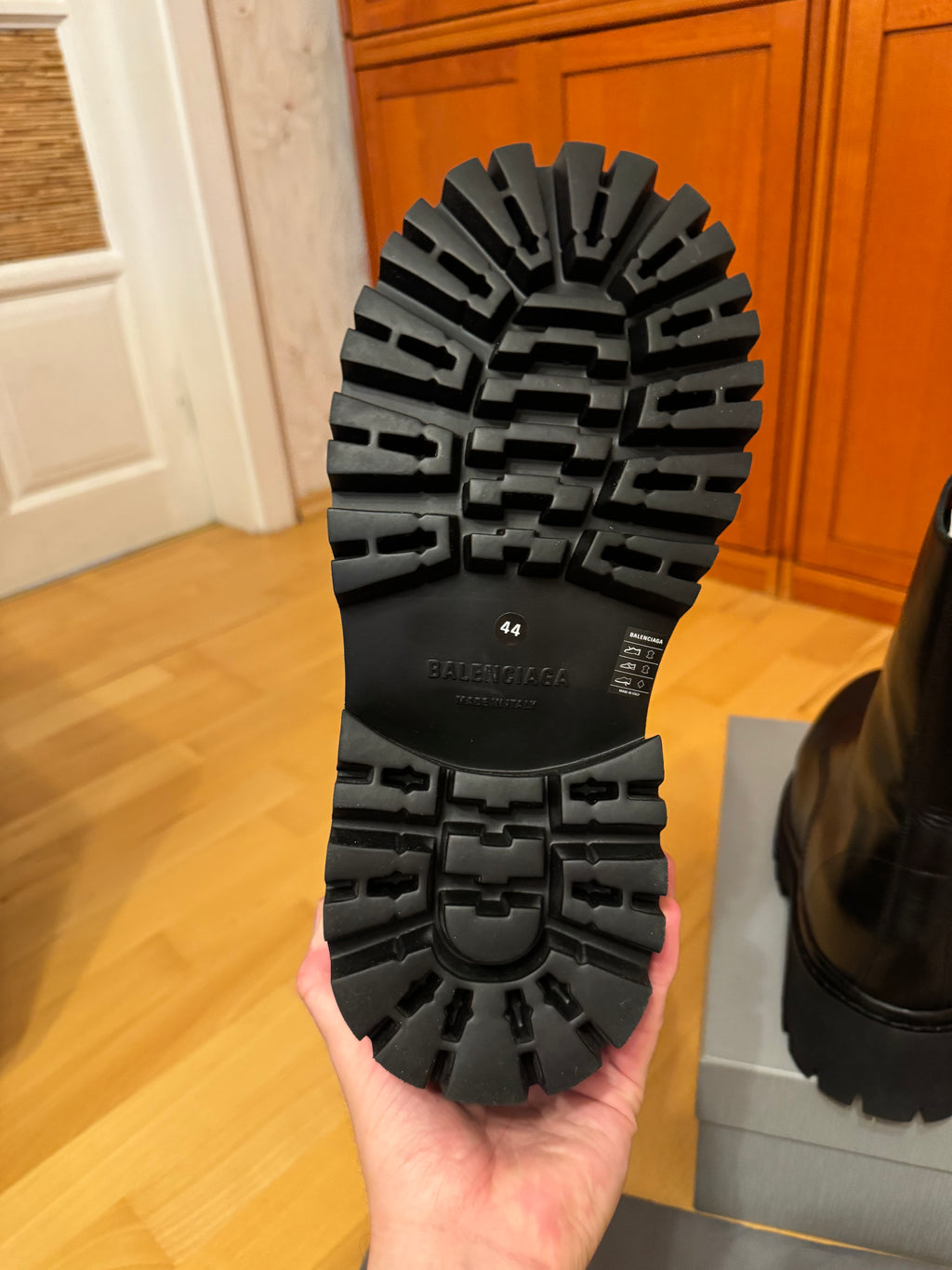 Balenciaga Stomper Leather Black Boots