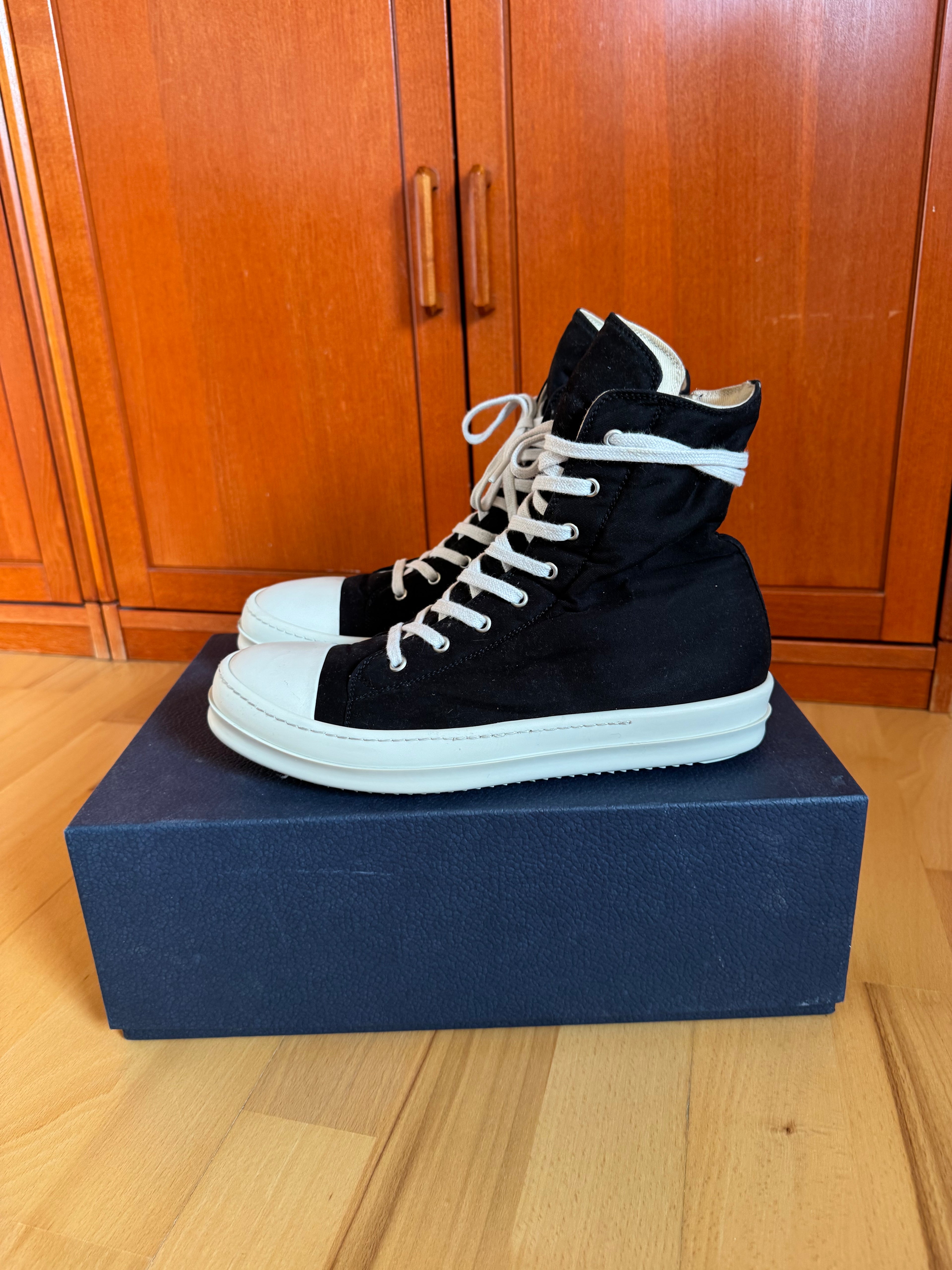 Rick Owens DRKSHDW High Black White Canvas