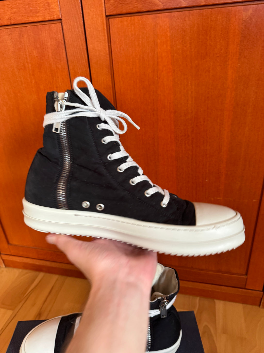 Rick Owens DRKSHDW High Black White Canvas