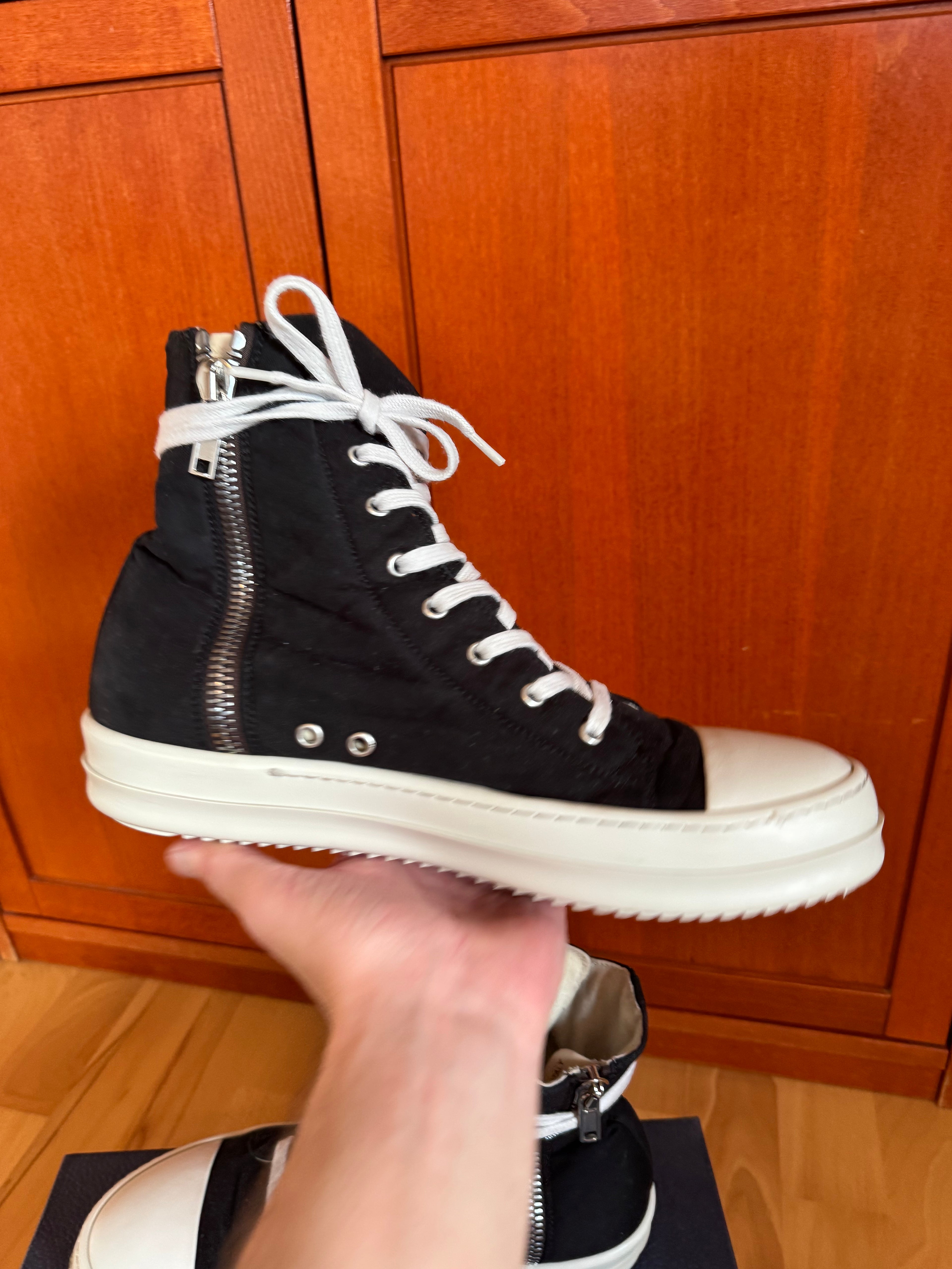 Rick Owens DRKSHDW High Black White Canvas