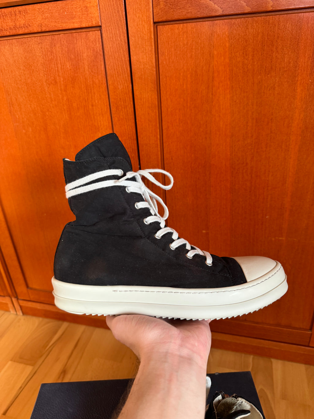 Rick Owens DRKSHDW High Black White Canvas