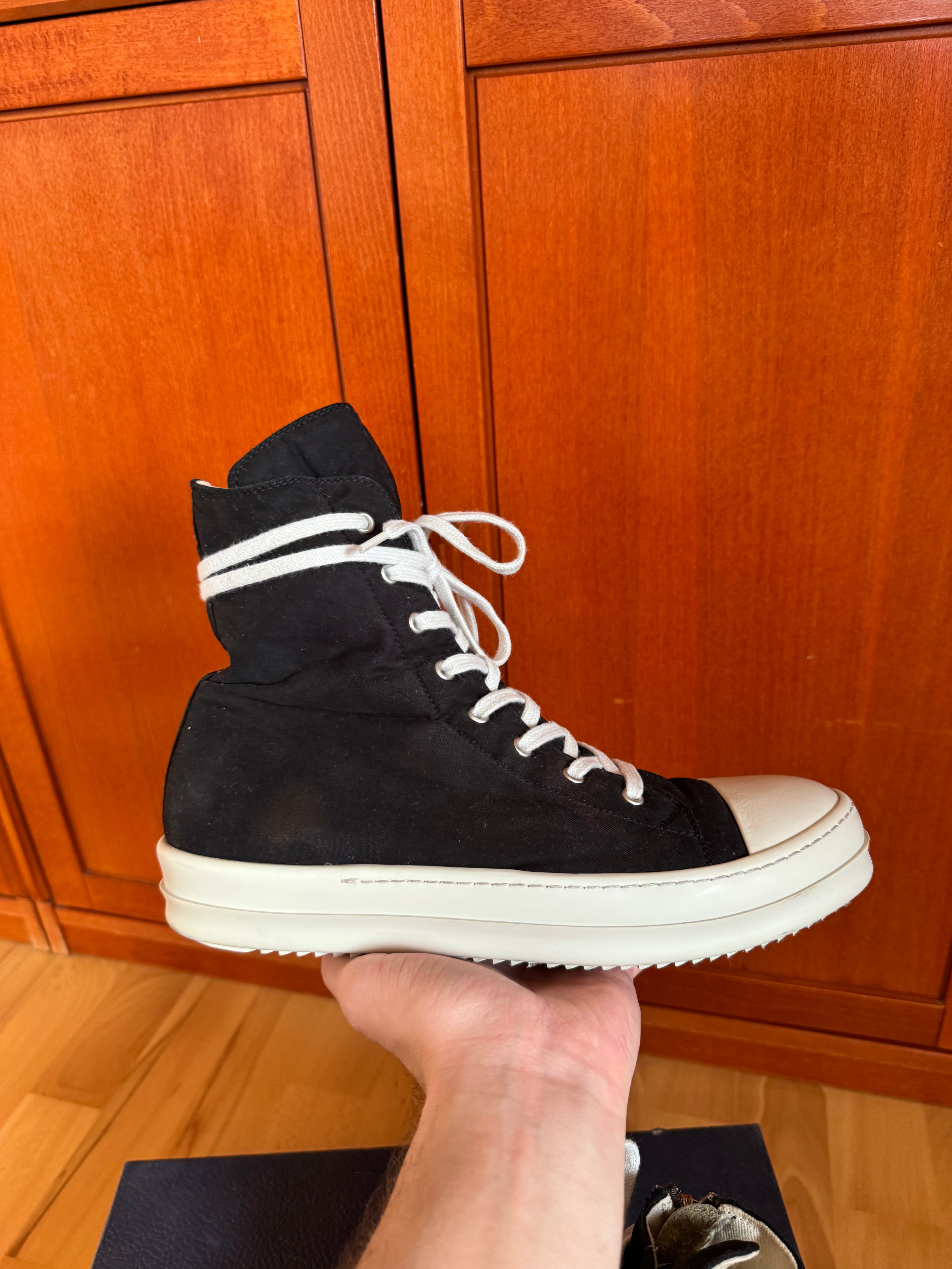 Rick Owens DRKSHDW High Black White Canvas