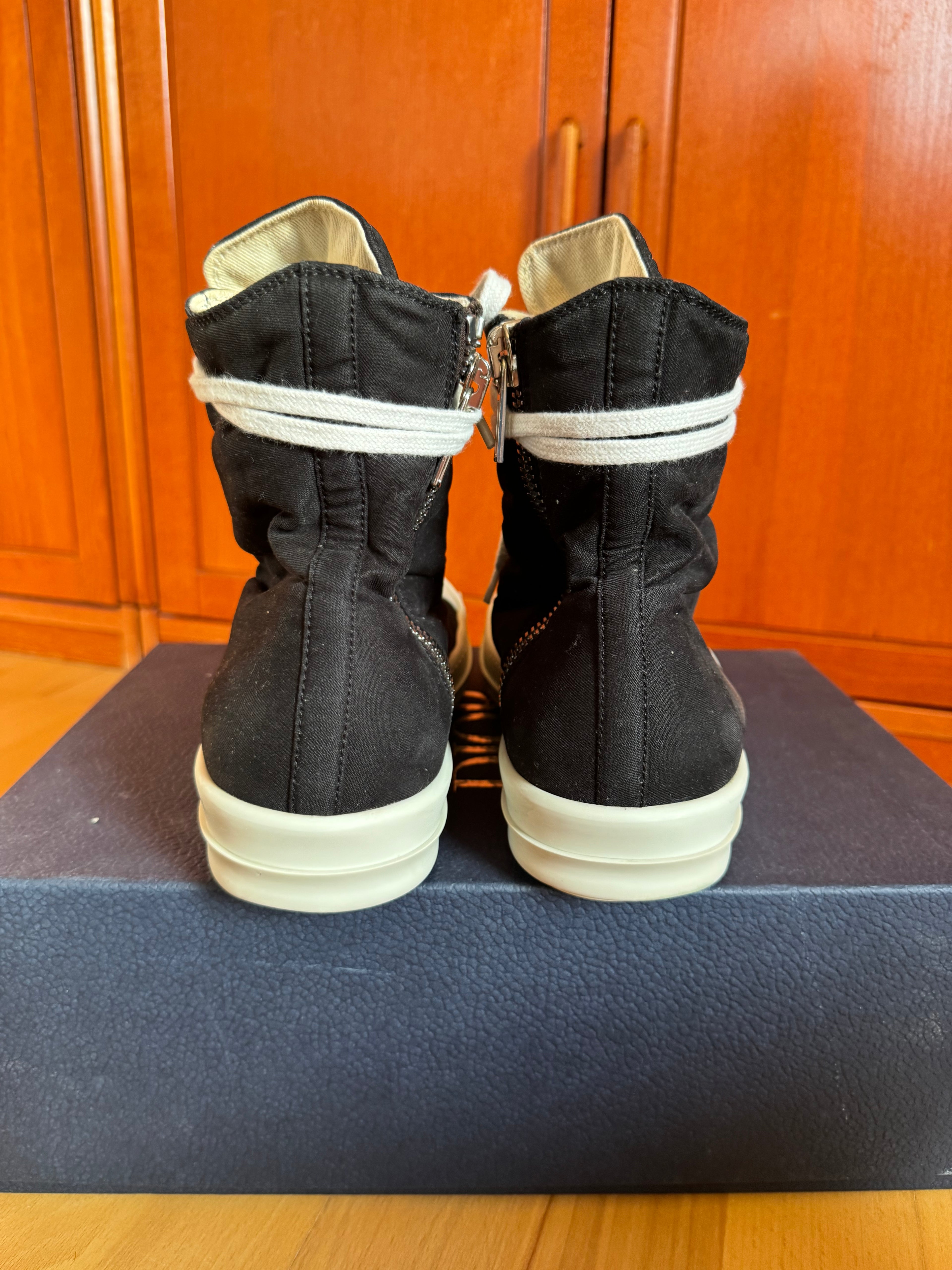 Rick Owens DRKSHDW High Black White Canvas