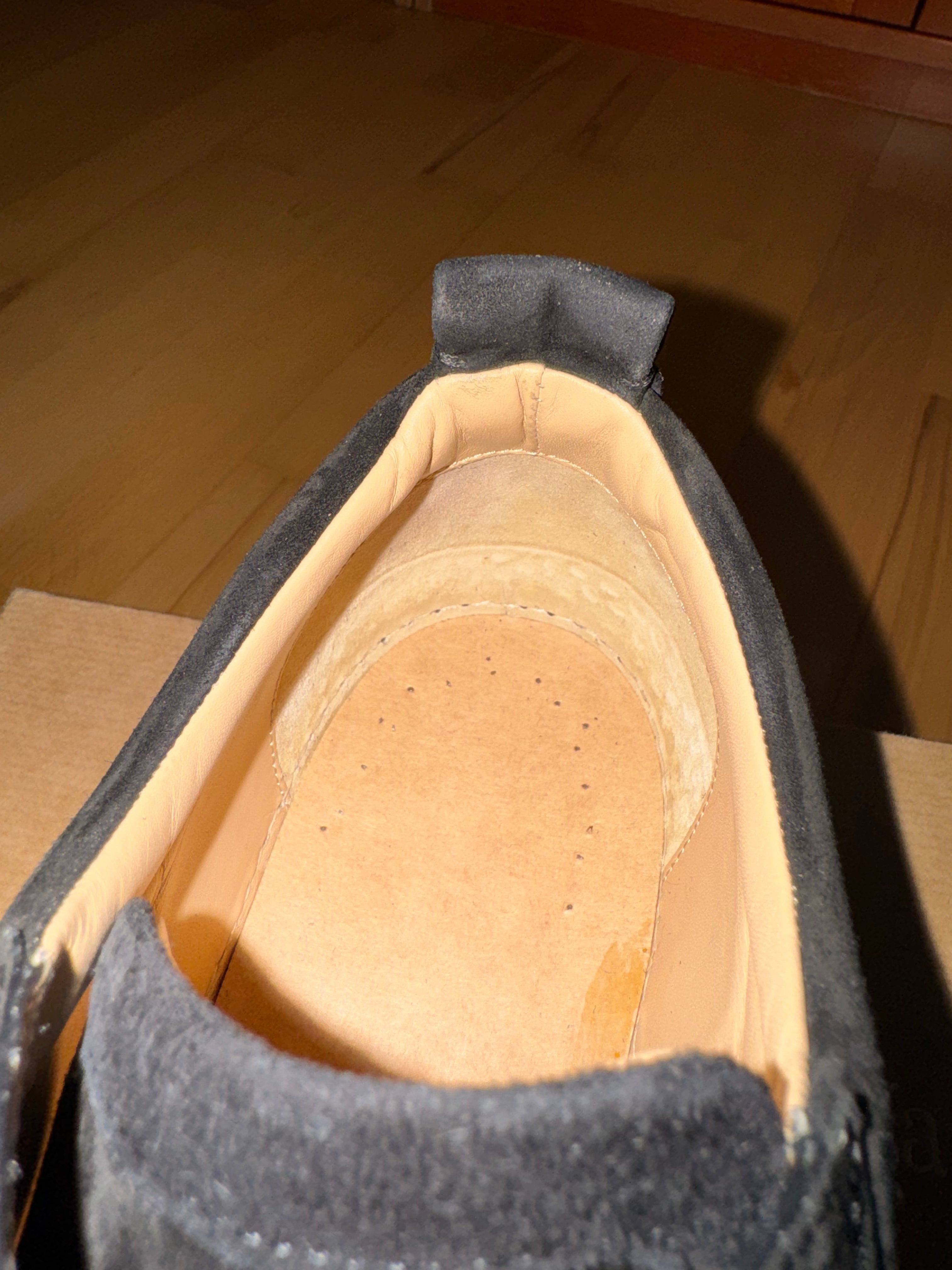 Christian Louboutin Louis Junior Spikes Suede Black