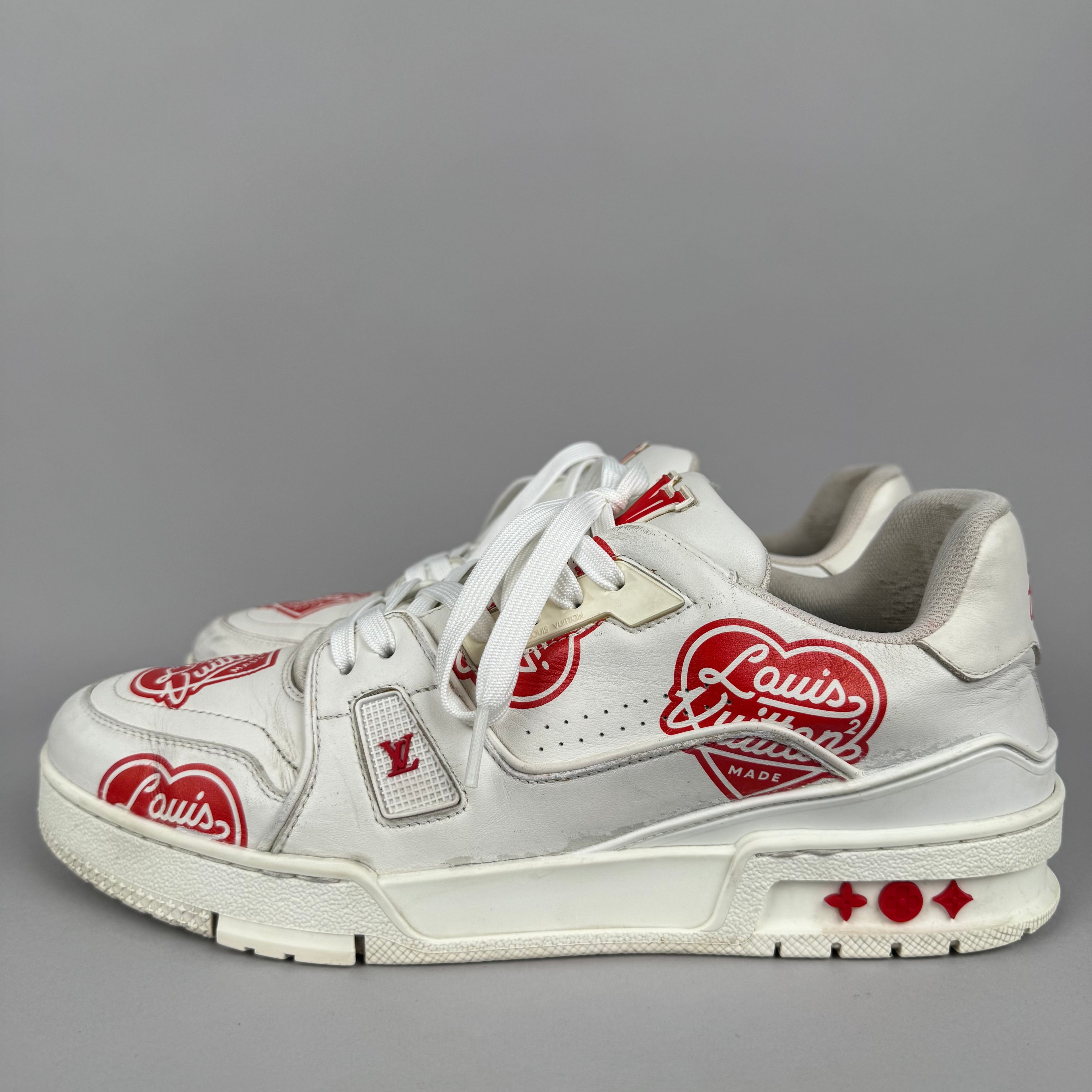 Louis Vuitton X Nigo LV Trainer Heart White Red