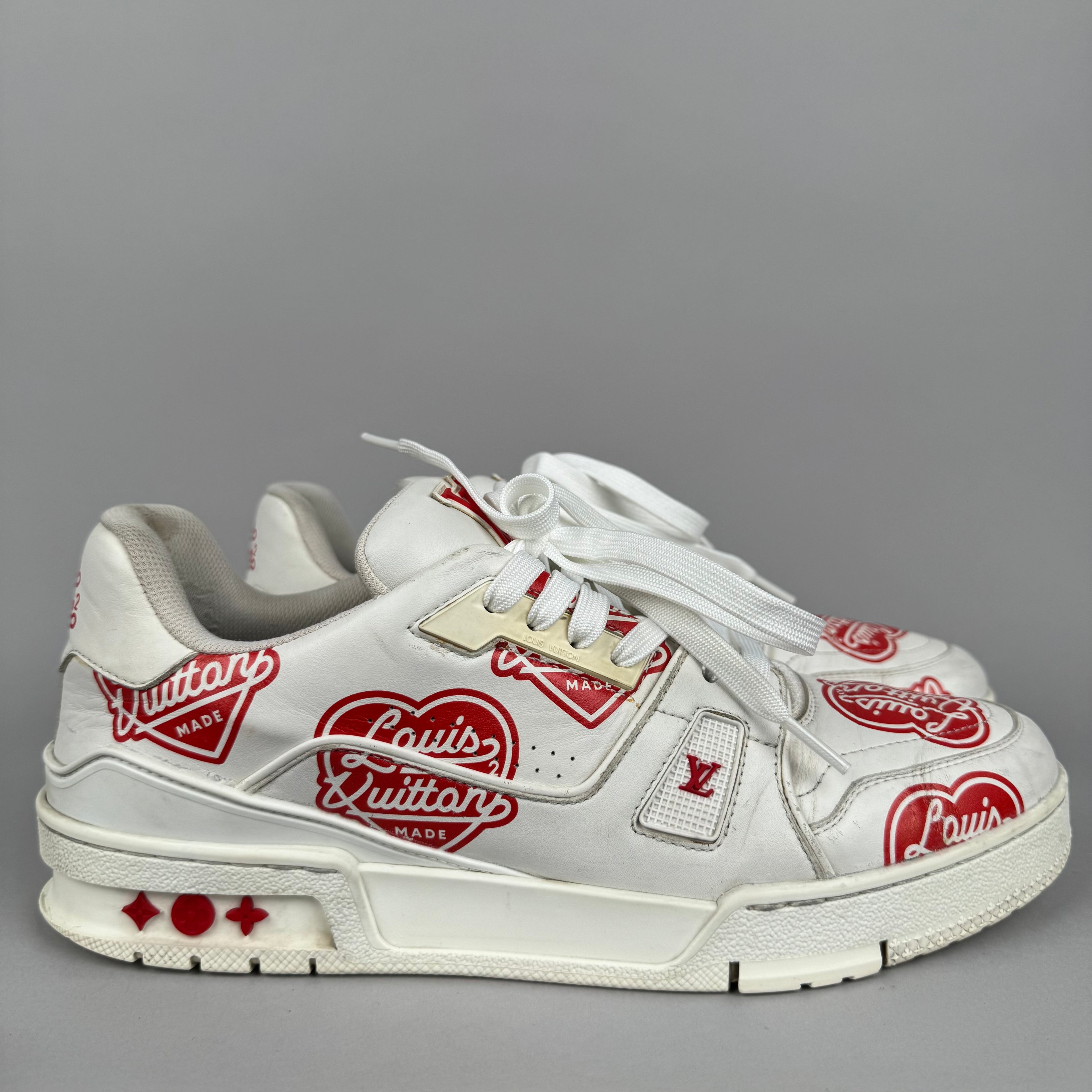 Louis Vuitton X Nigo LV Trainer Heart White Red