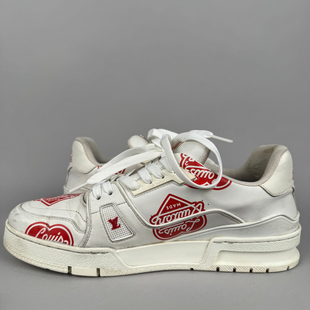 Louis Vuitton X Nigo LV Trainer Heart White Red