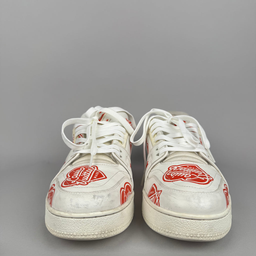 Louis Vuitton X Nigo LV Trainer Heart White Red