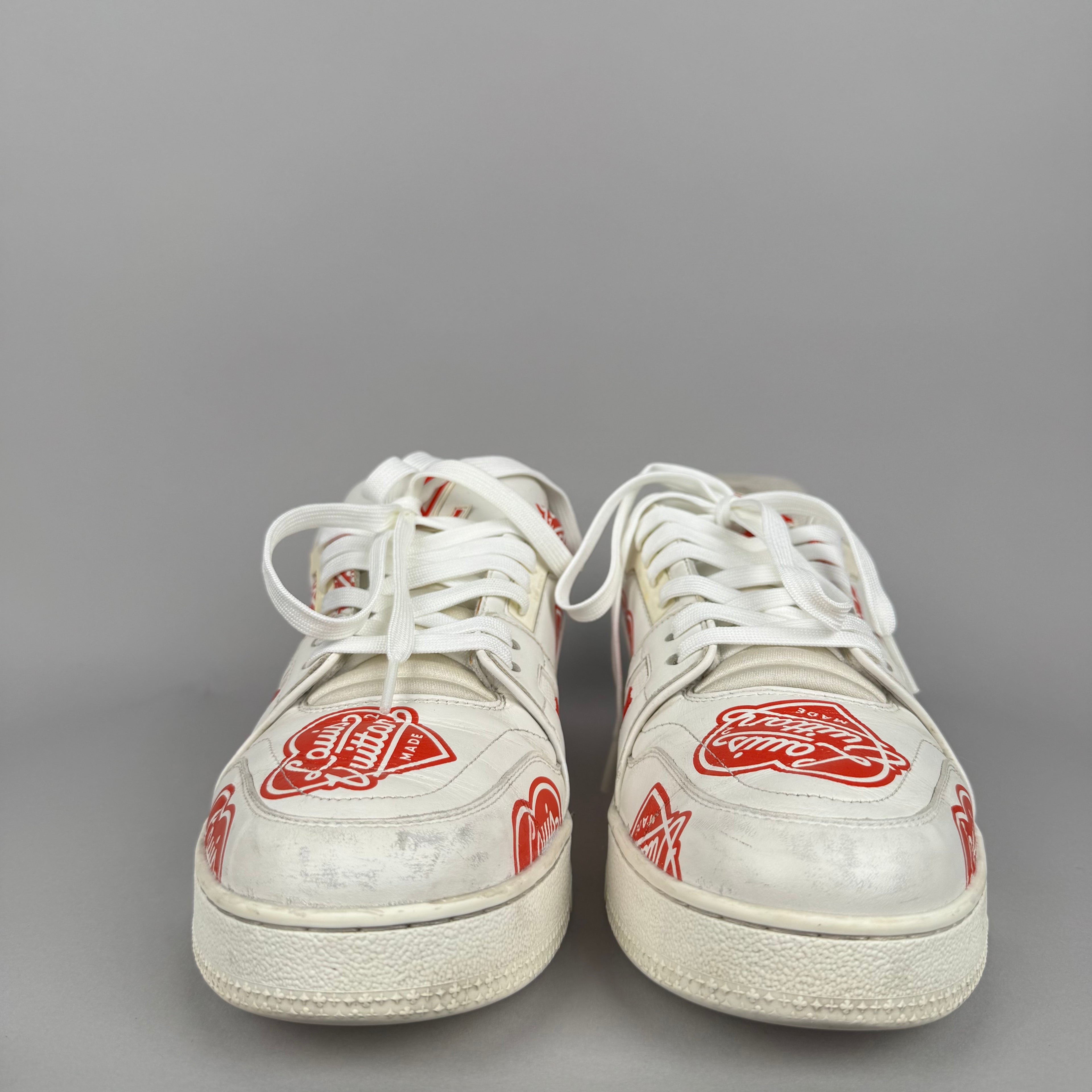 Louis Vuitton X Nigo LV Trainer Heart White Red