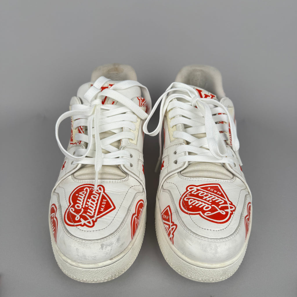 Louis Vuitton X Nigo LV Trainer Heart White Red