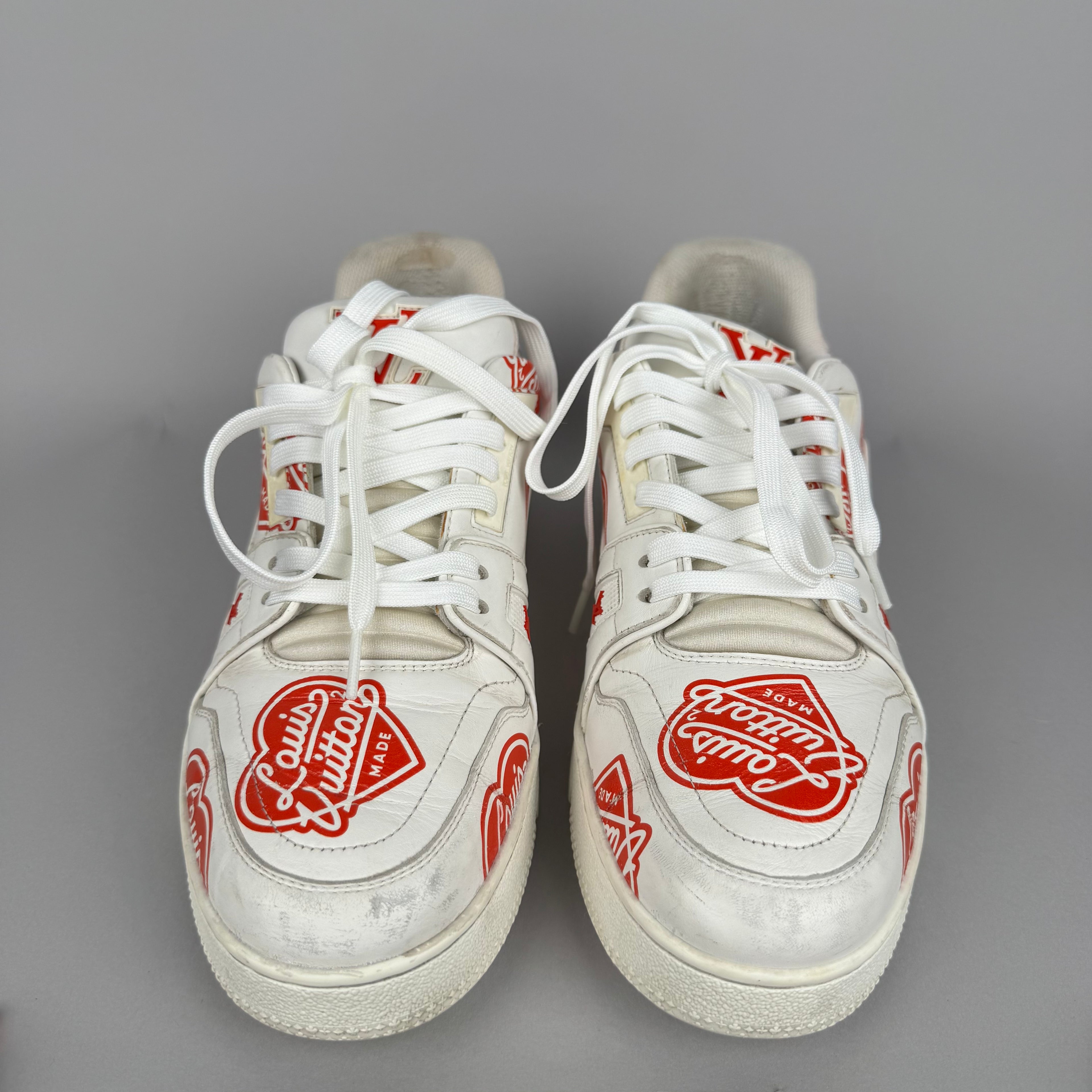 Louis Vuitton X Nigo LV Trainer Heart White Red