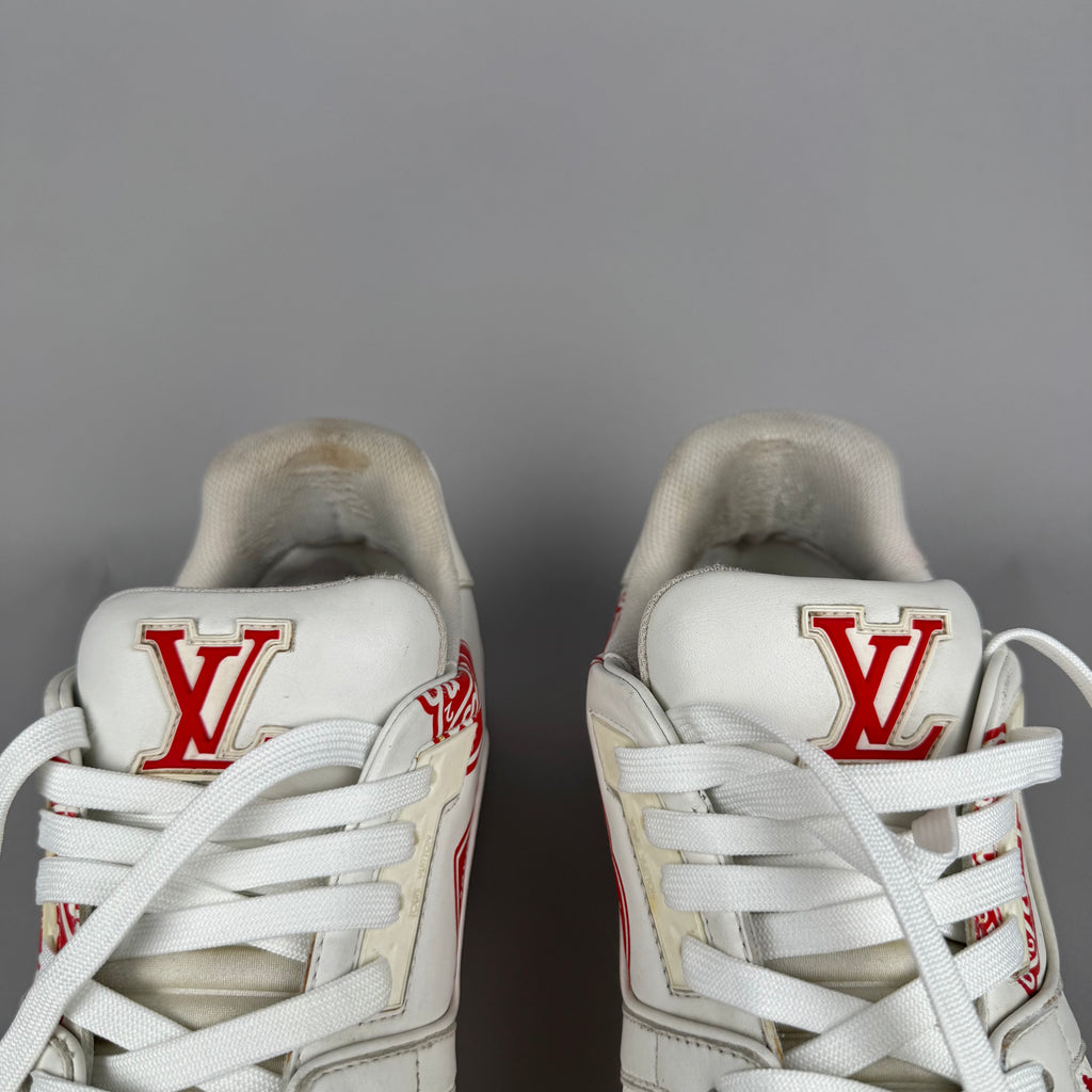 Louis Vuitton X Nigo LV Trainer Heart White Red