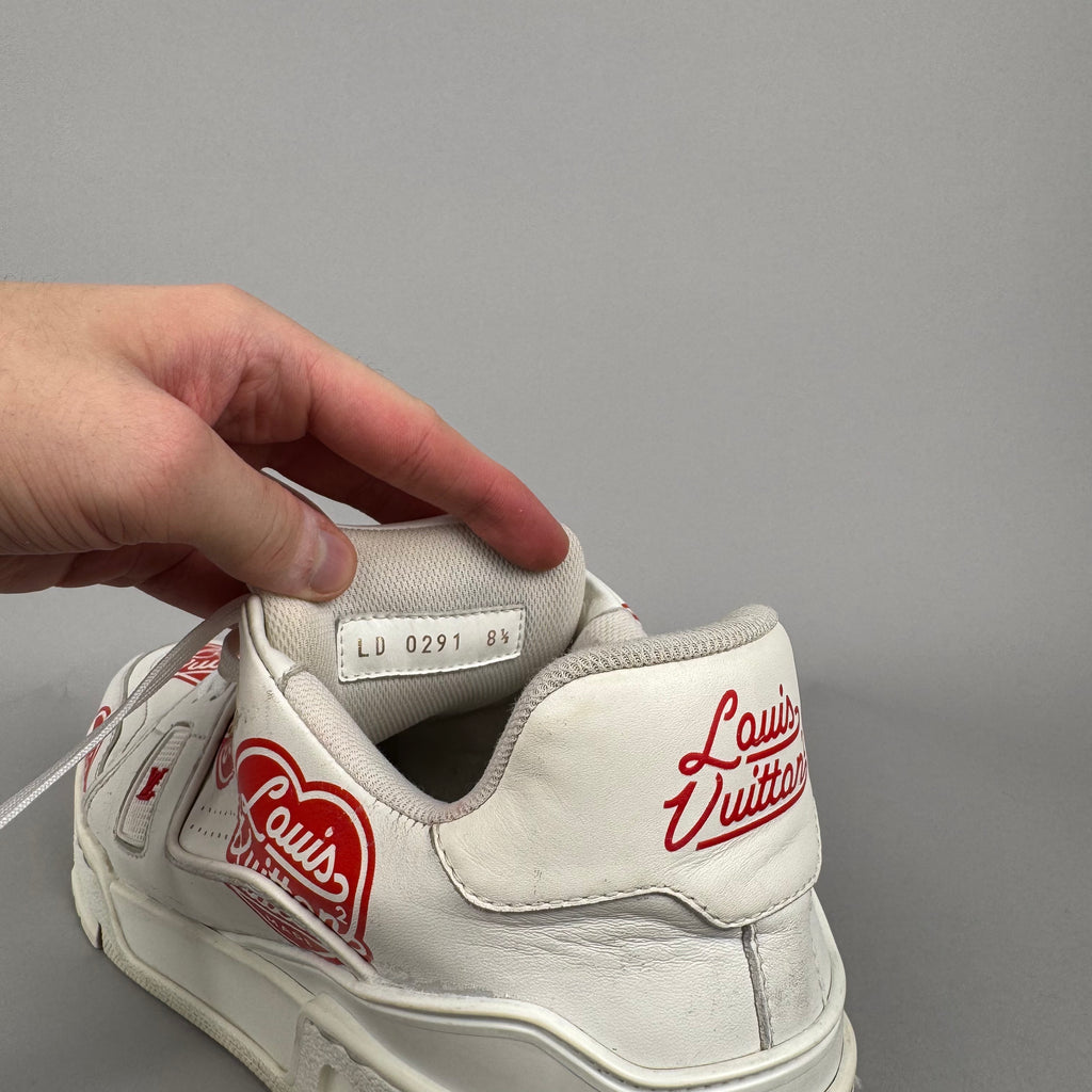 Louis Vuitton X Nigo LV Trainer Heart White Red
