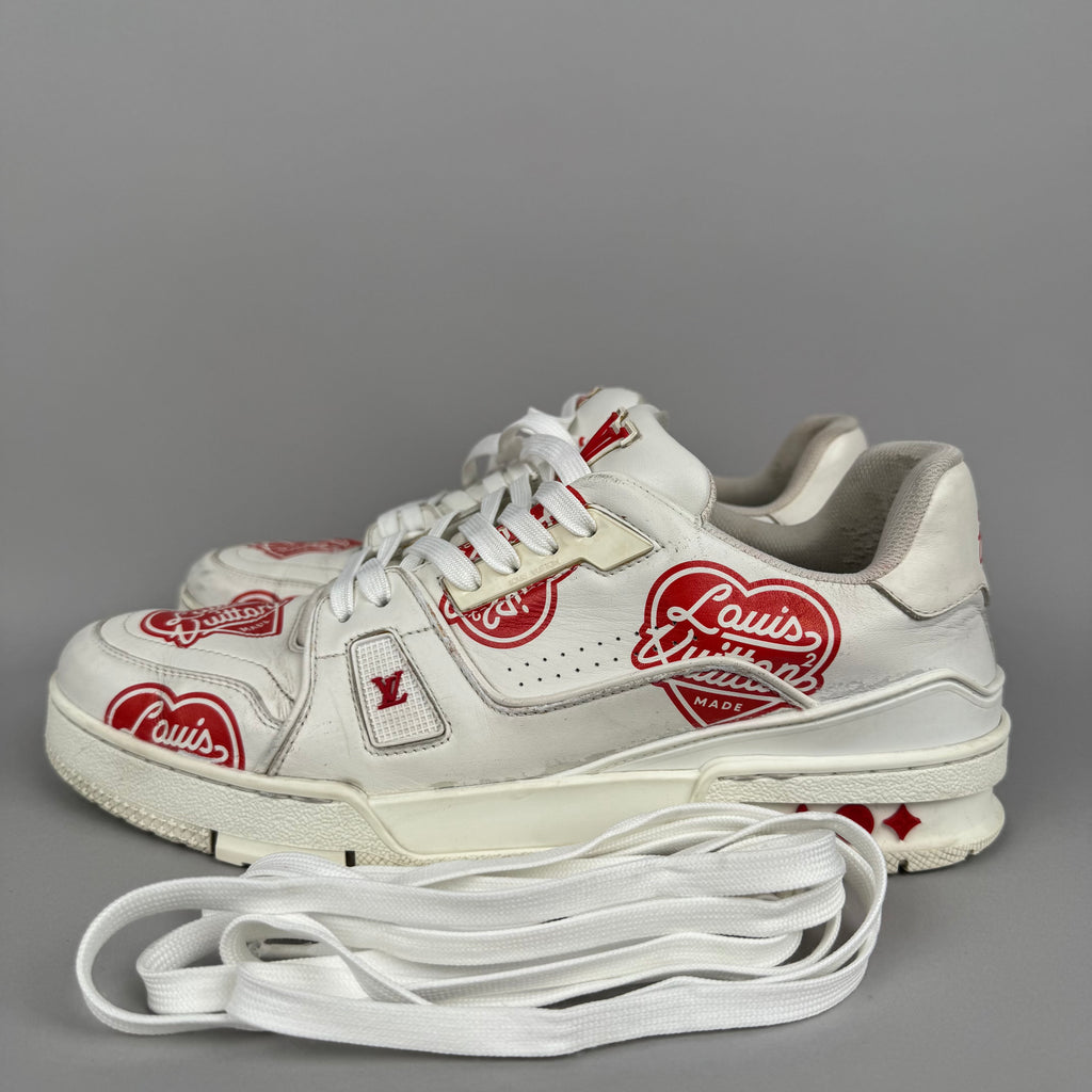 Louis Vuitton X Nigo LV Trainer Heart White Red