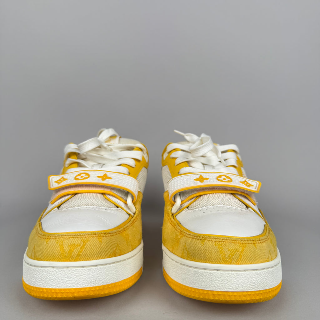 Louis Vuitton LV Trainer Velcro Strap Yellow Denim