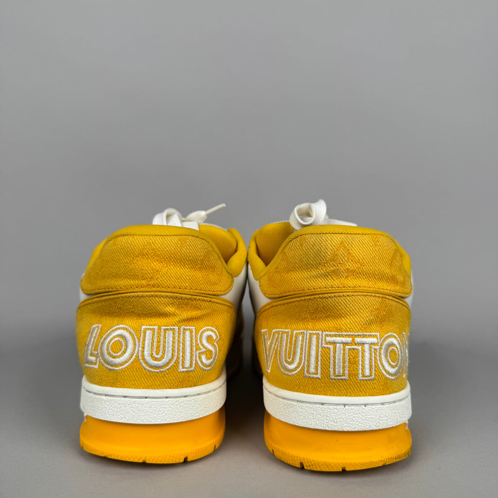 Louis Vuitton LV Trainer Velcro Strap Yellow Denim