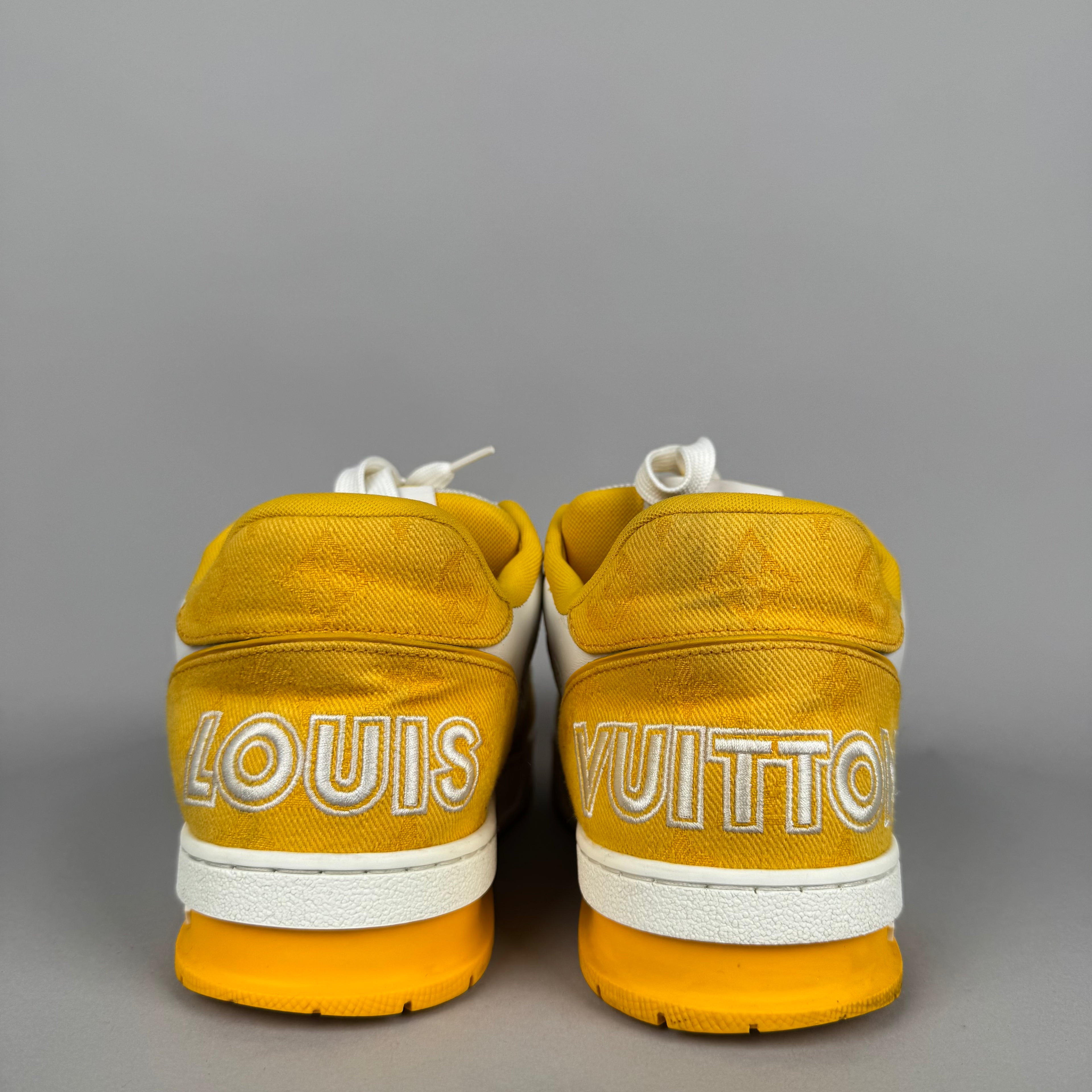 Louis Vuitton LV Trainer Velcro Strap Yellow Denim