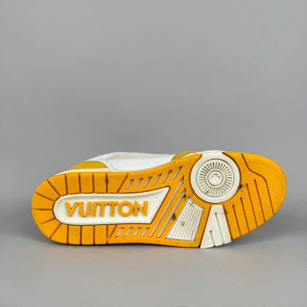 Louis Vuitton LV Trainer Velcro Strap Yellow Denim
