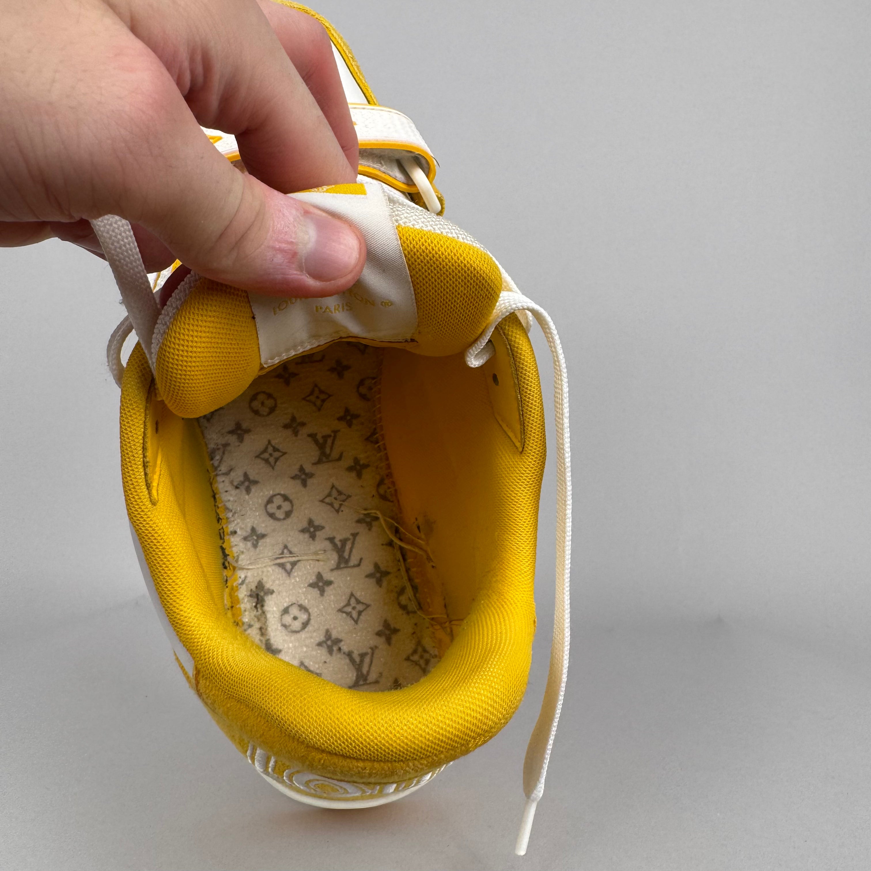 Louis Vuitton LV Trainer Velcro Strap Yellow Denim