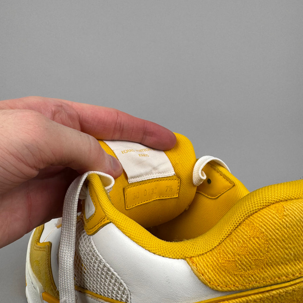 Louis Vuitton LV Trainer Velcro Strap Yellow Denim