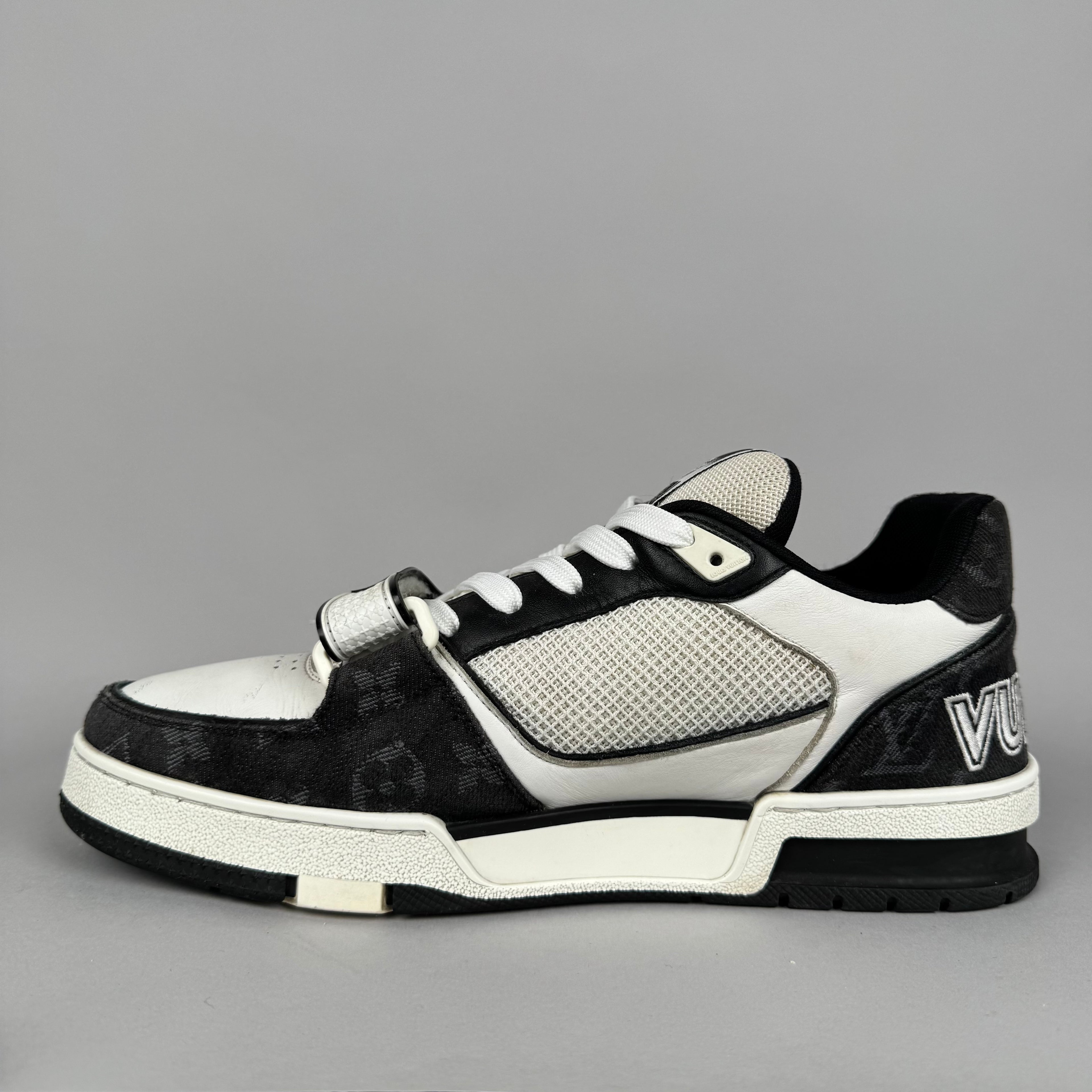 Louis Vuitton LV Trainer Velcro Strap Black Denim