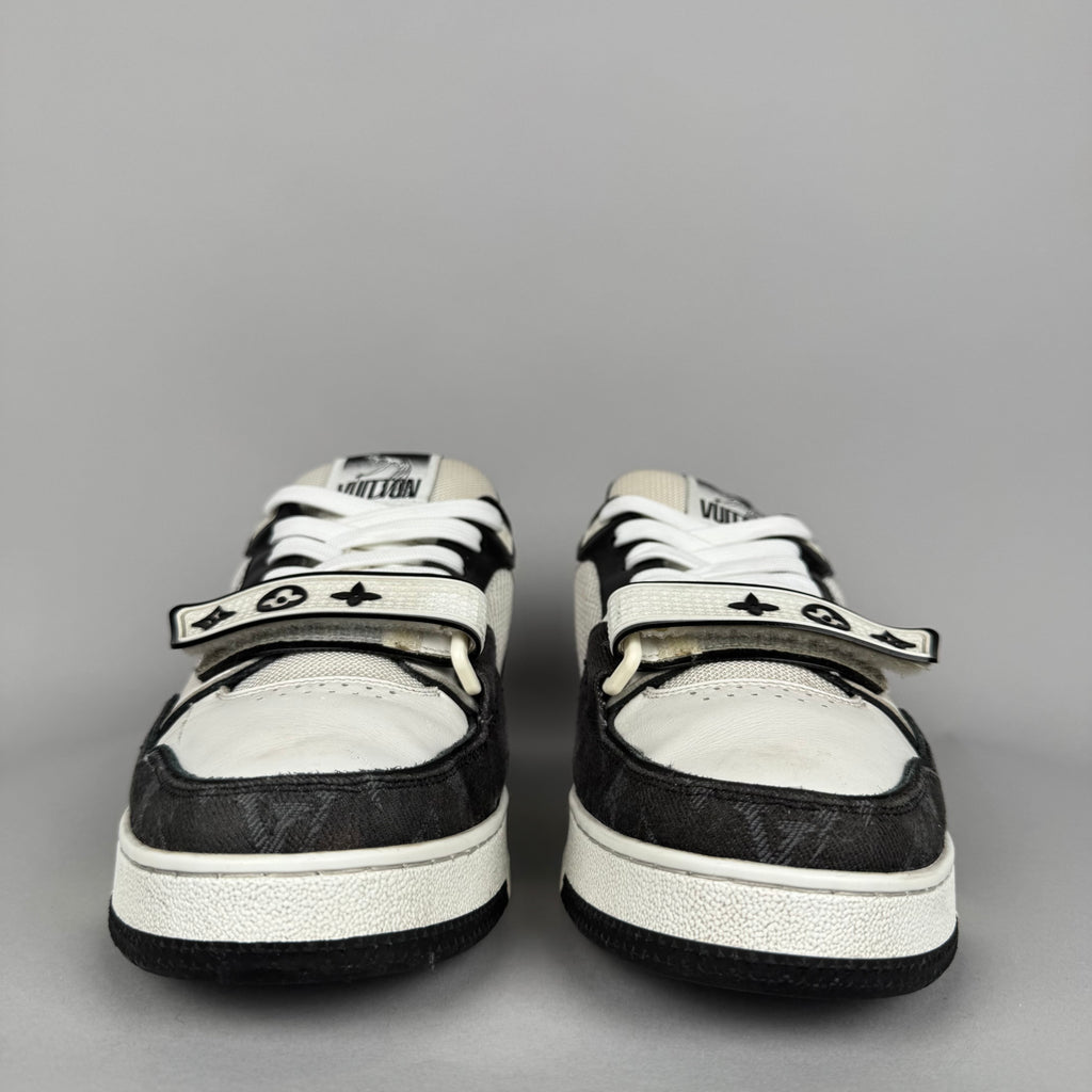 Louis Vuitton LV Trainer Velcro Strap Black Denim