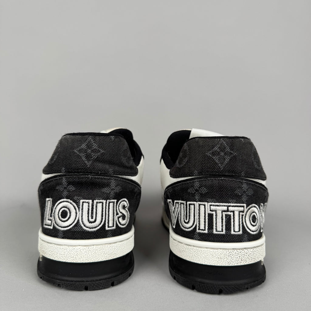 Louis Vuitton LV Trainer Velcro Strap Black Denim