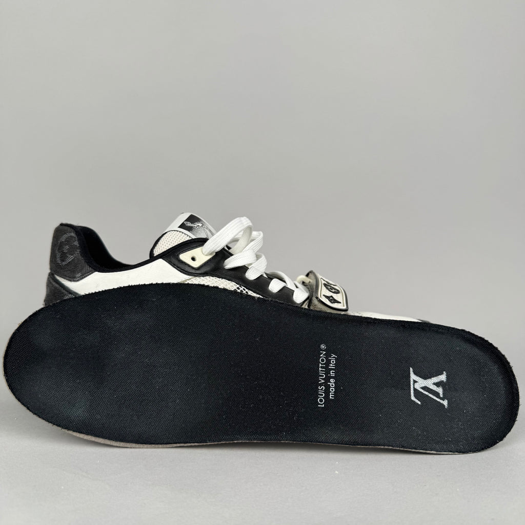 Louis Vuitton LV Trainer Velcro Strap Black Denim