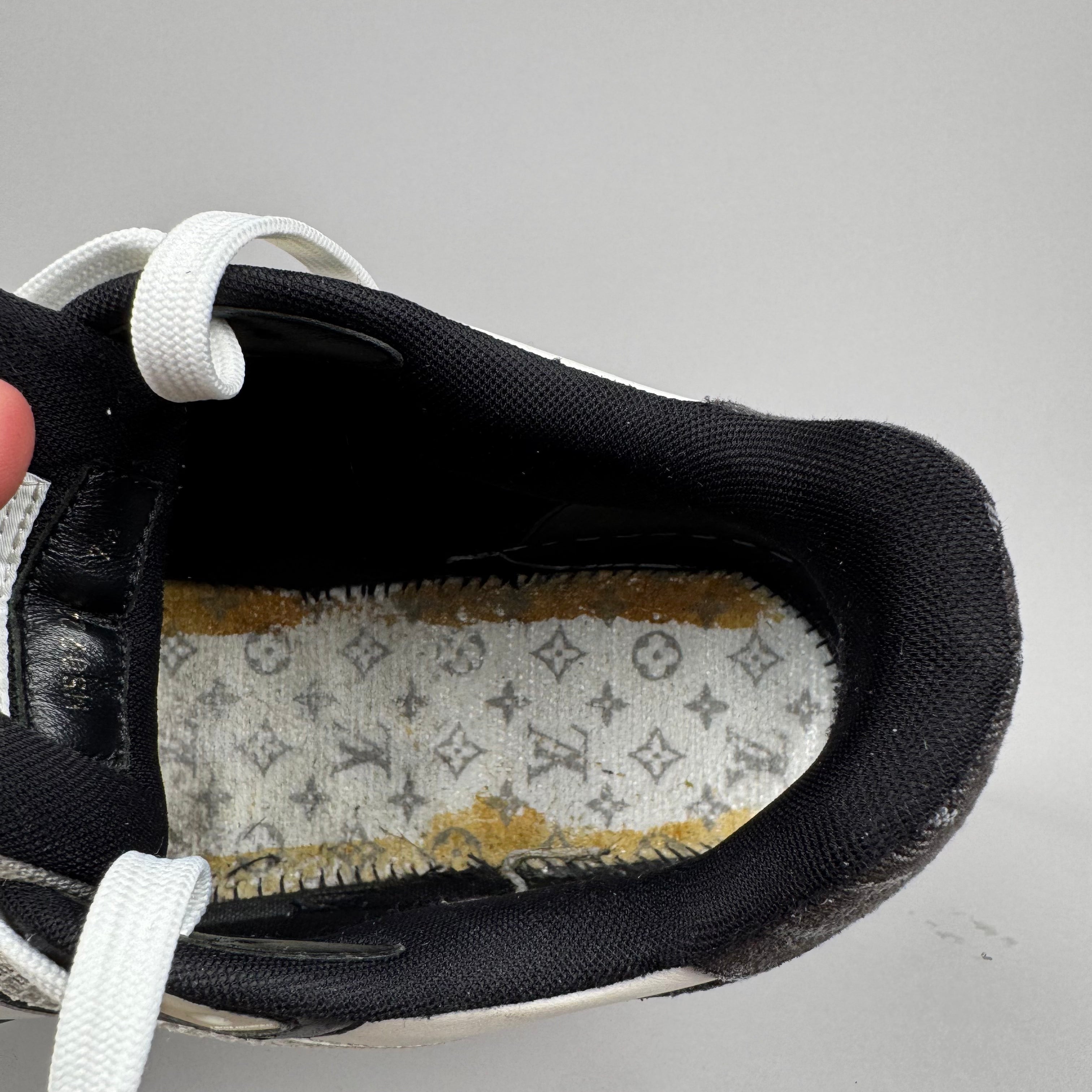 Louis Vuitton LV Trainer Velcro Strap Black Denim