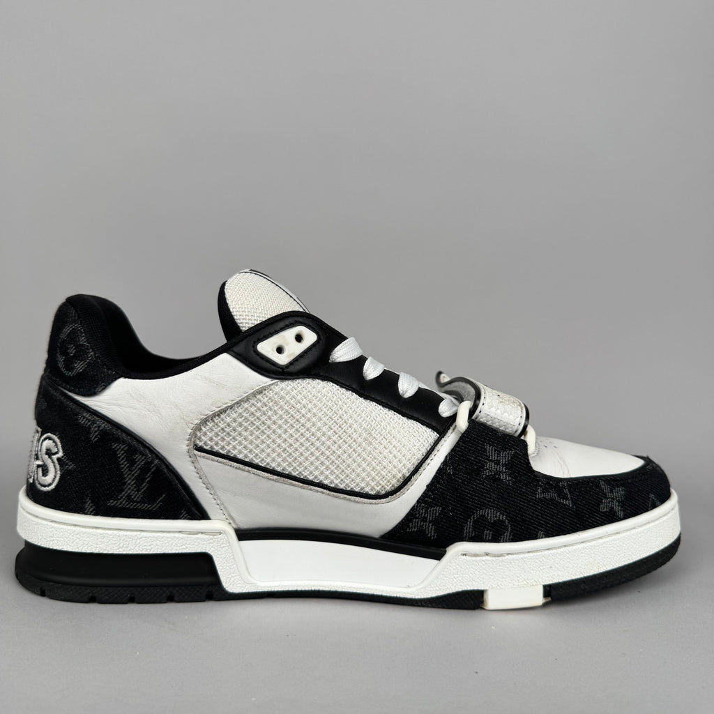 Louis Vuitton LV Trainer Velcro Strap Black Denim