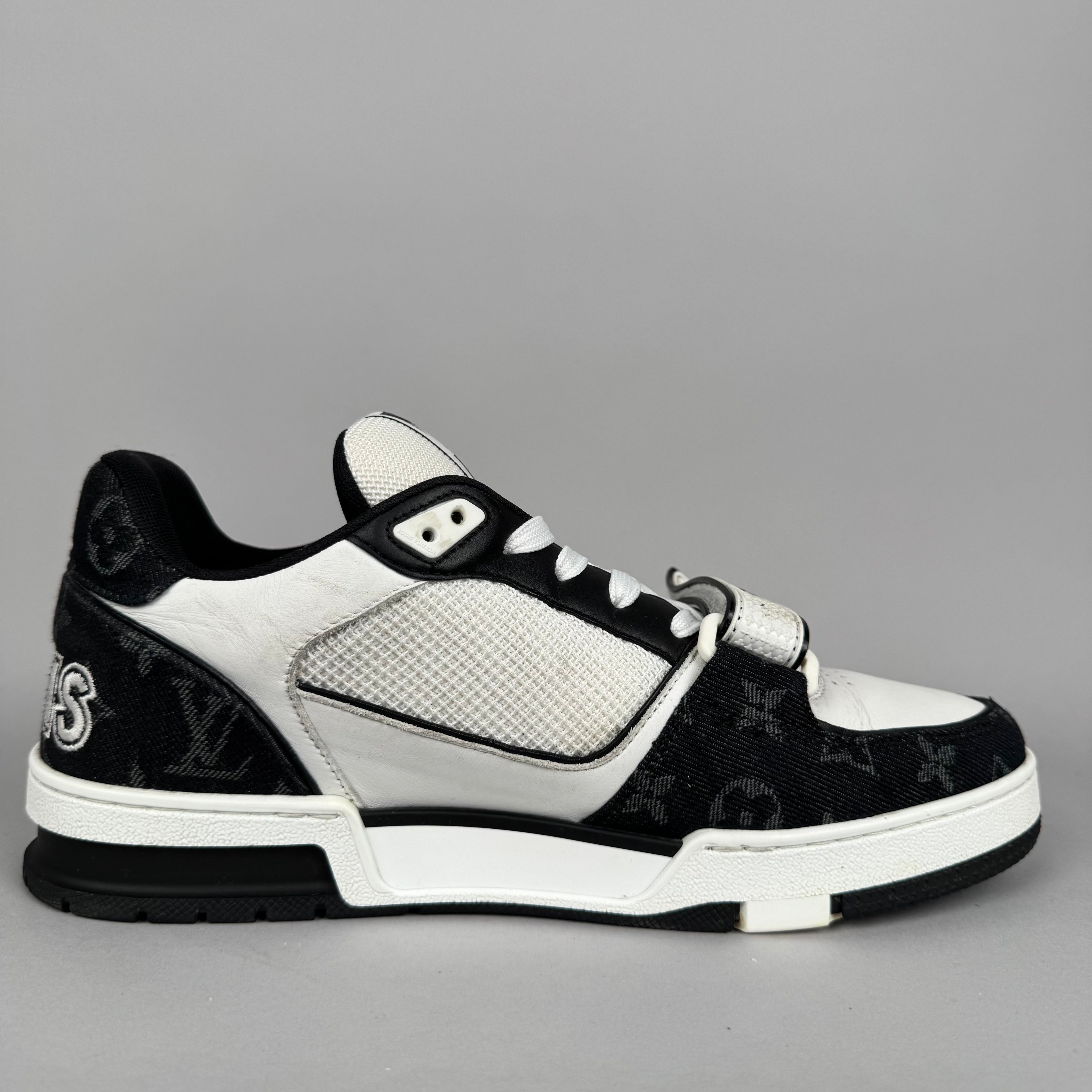 Louis Vuitton LV Trainer Velcro Strap Black Denim
