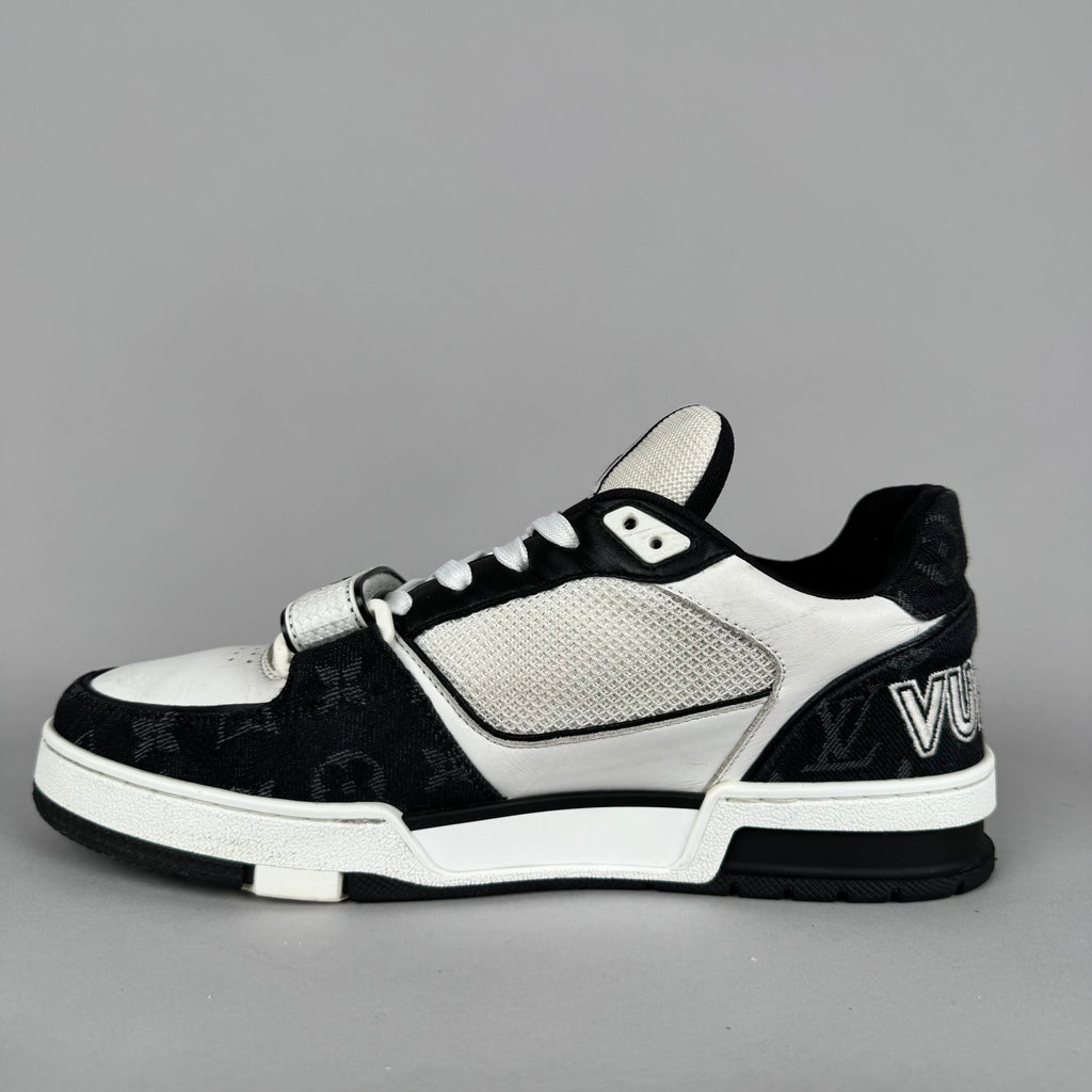 Louis Vuitton LV Trainer Velcro Strap Black Denim