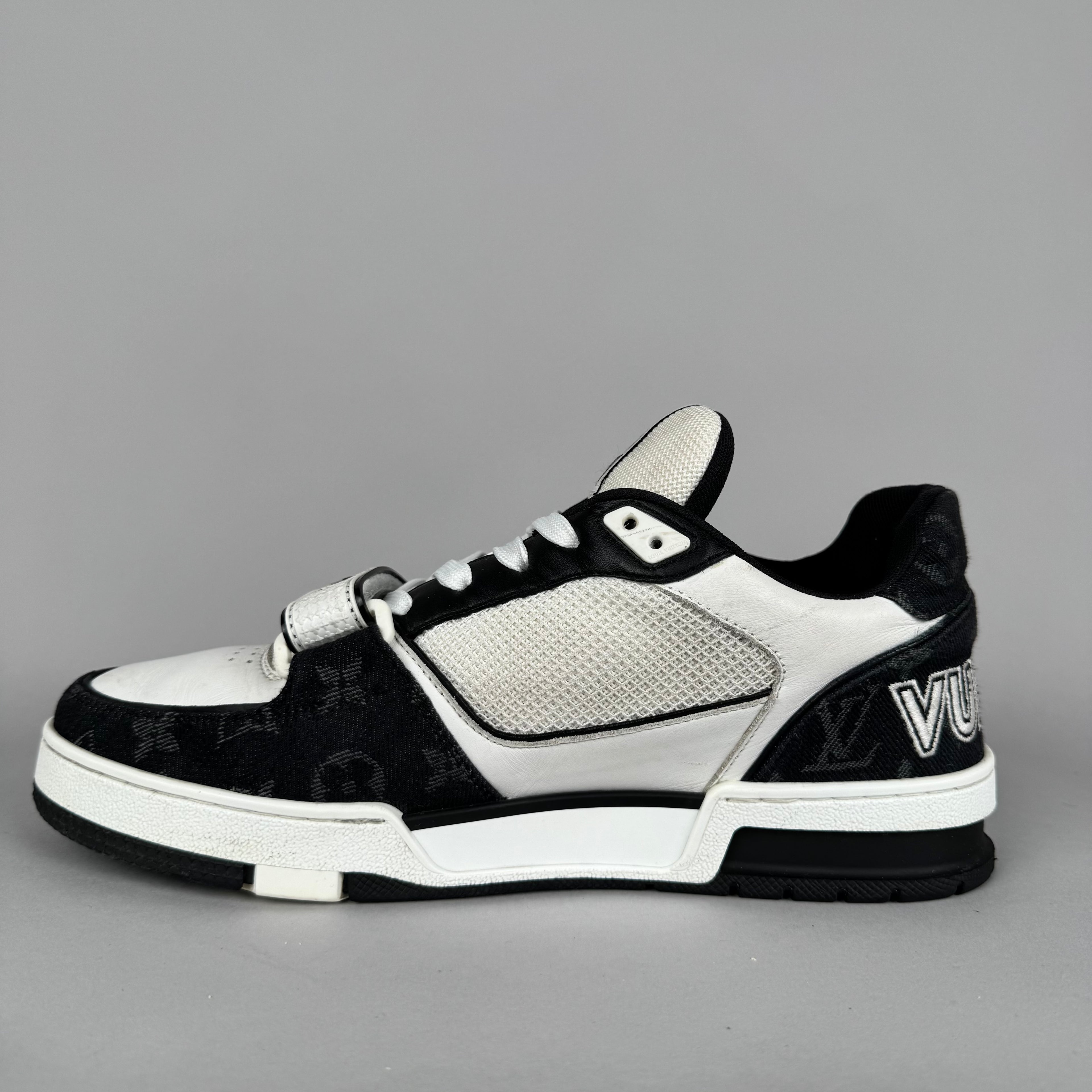 Louis Vuitton LV Trainer Velcro Strap Black Denim