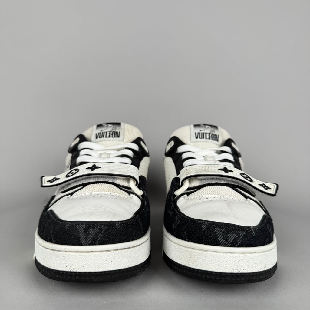 Louis Vuitton LV Trainer Velcro Strap Black Denim