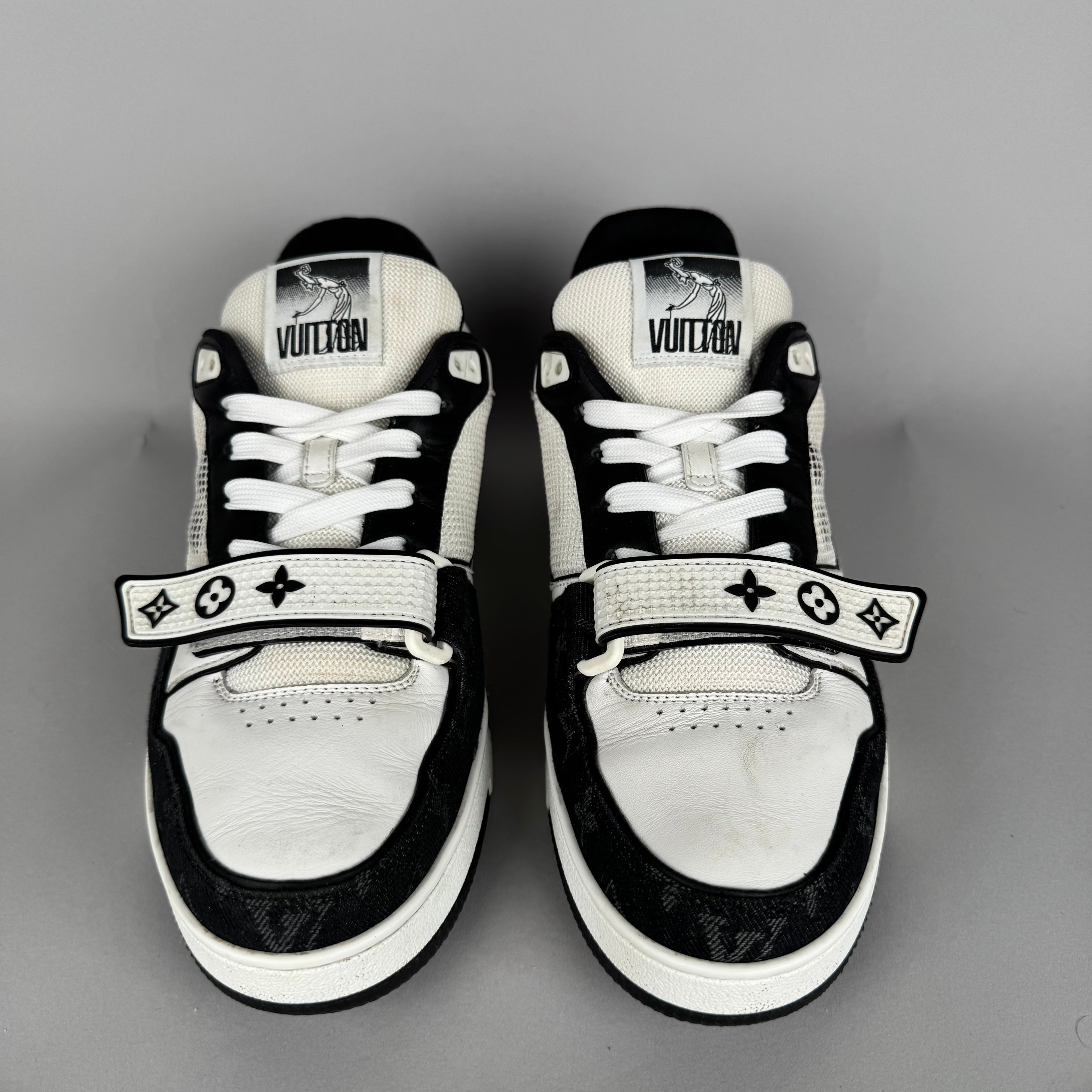 Louis Vuitton LV Trainer Velcro Strap Black Denim
