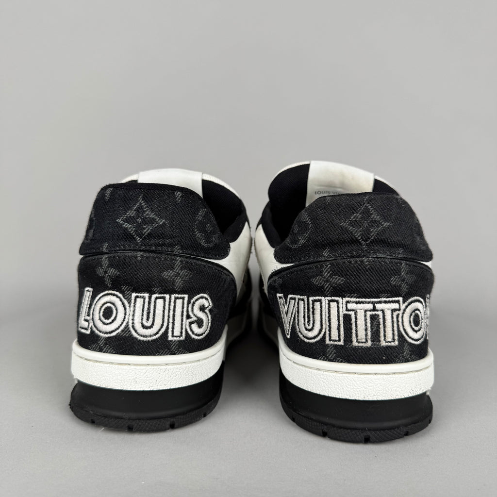 Louis Vuitton LV Trainer Velcro Strap Black Denim