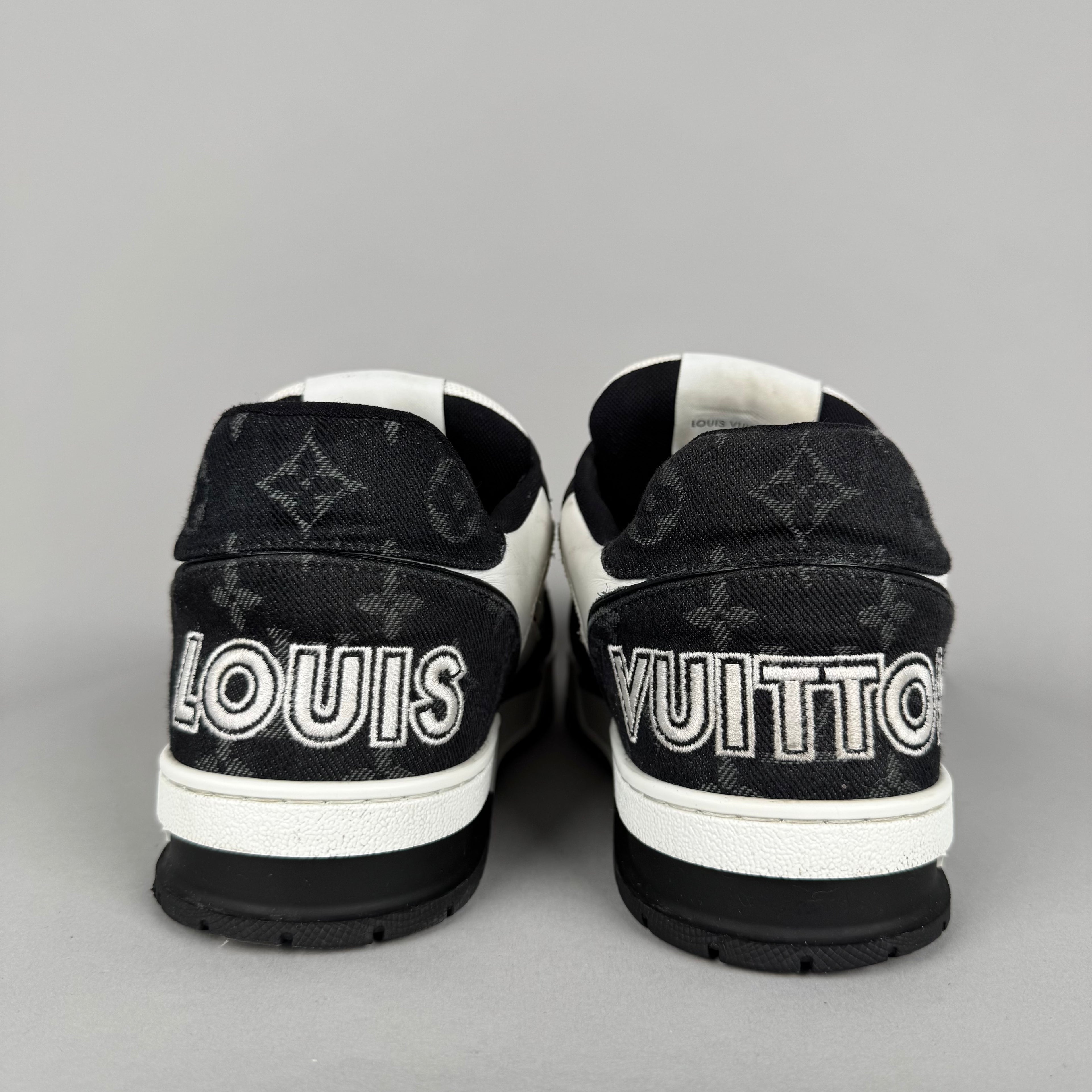 Louis Vuitton LV Trainer Velcro Strap Black Denim