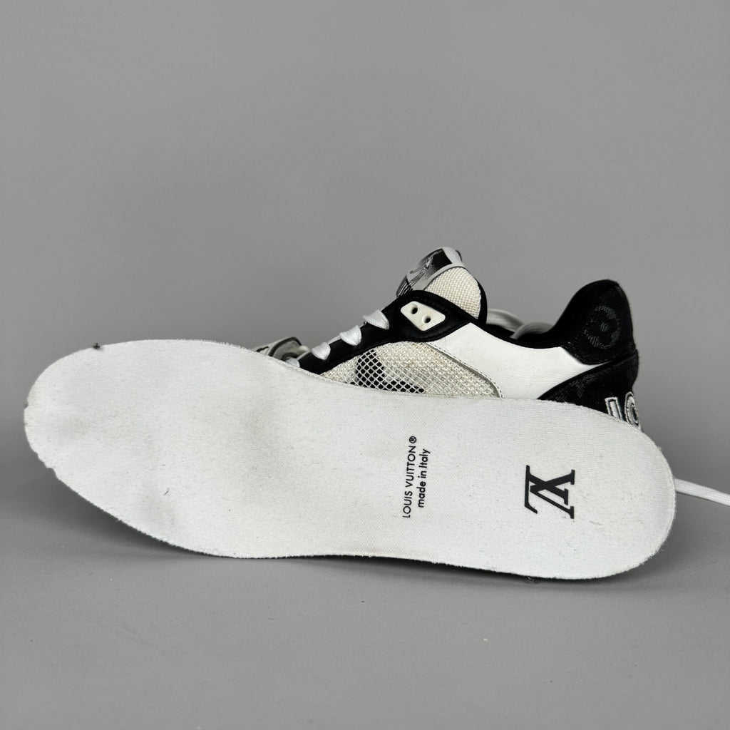 Louis Vuitton LV Trainer Velcro Strap Black Denim