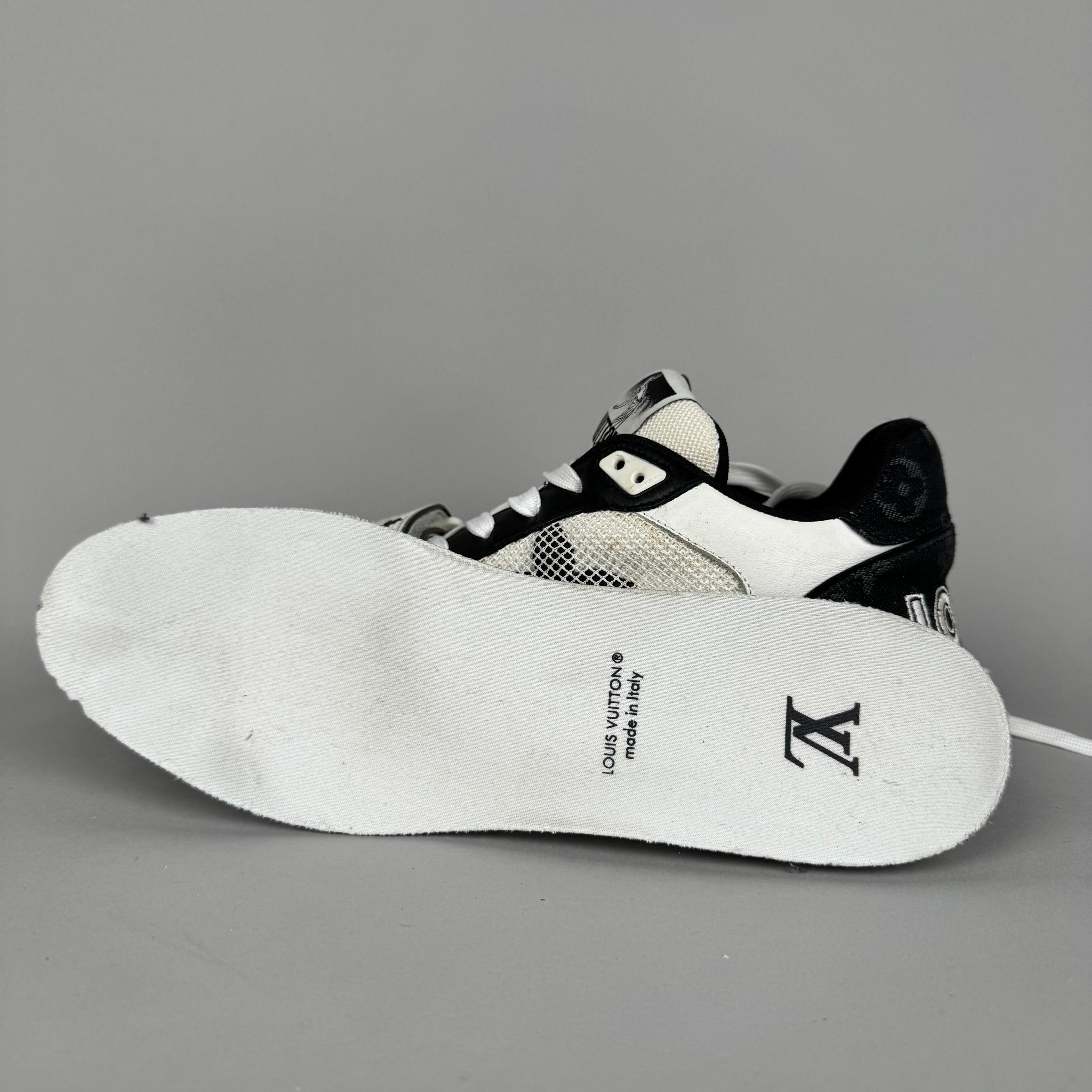 Louis Vuitton LV Trainer Velcro Strap Black Denim