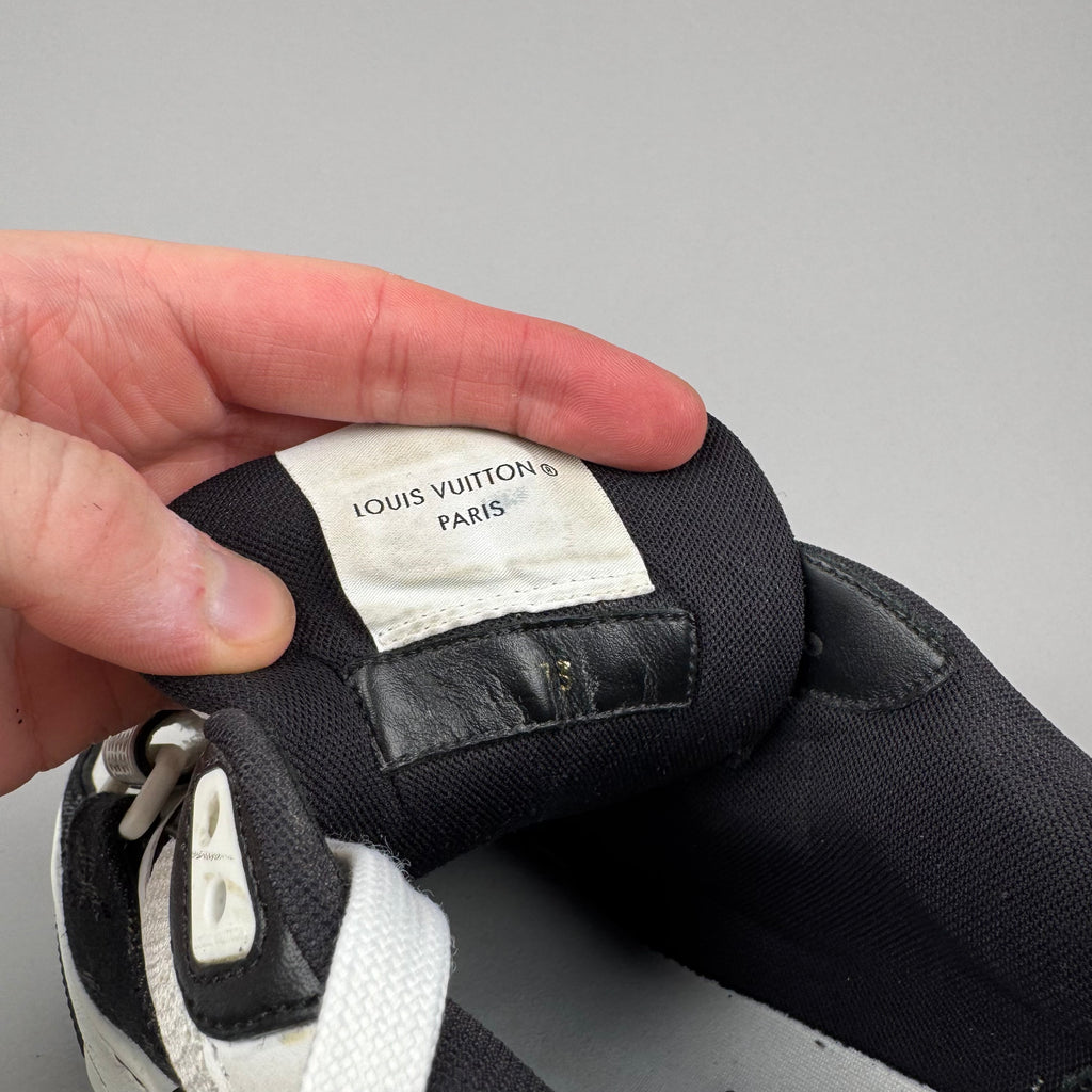 Louis Vuitton LV Trainer Velcro Strap Black Denim